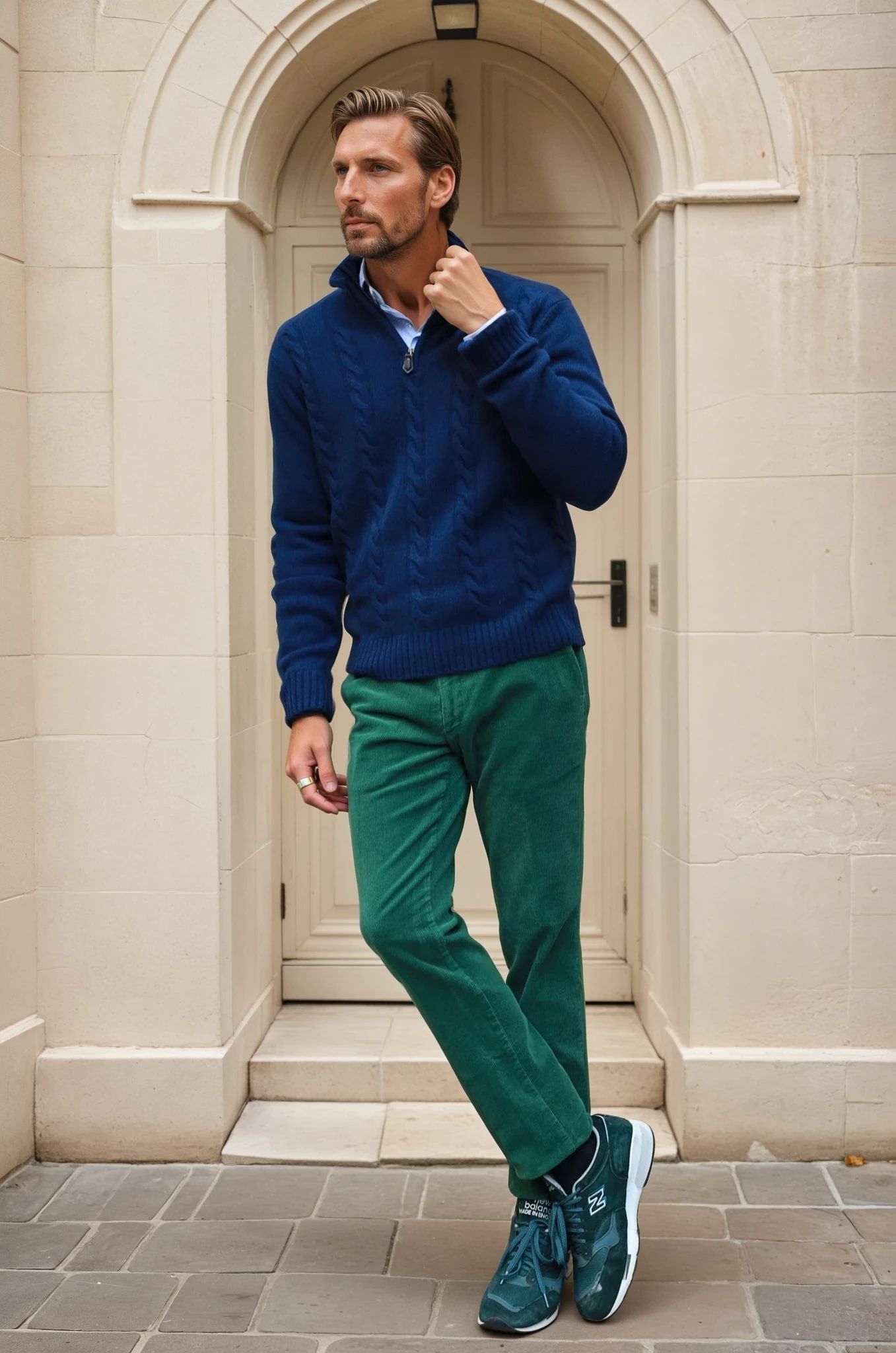 Pull Theo en laine & cachemire à torsade - Marine-PULL HOMME-Curling-Paris