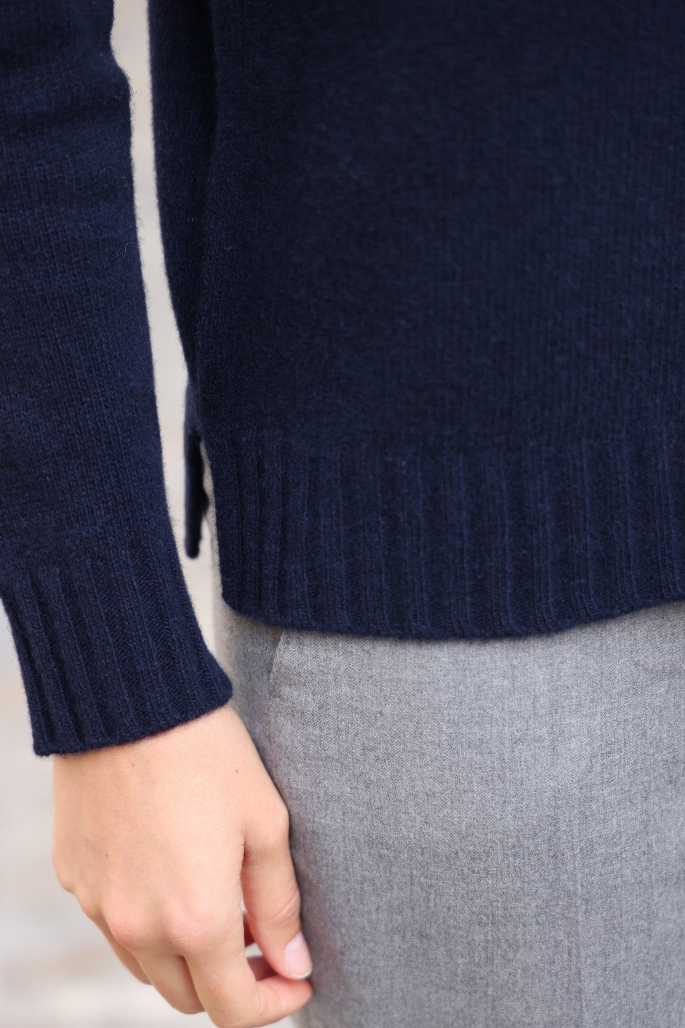 Pull col roulé Nina en laine et cachemire - Marine-PULL FEMME-Curling-Paris