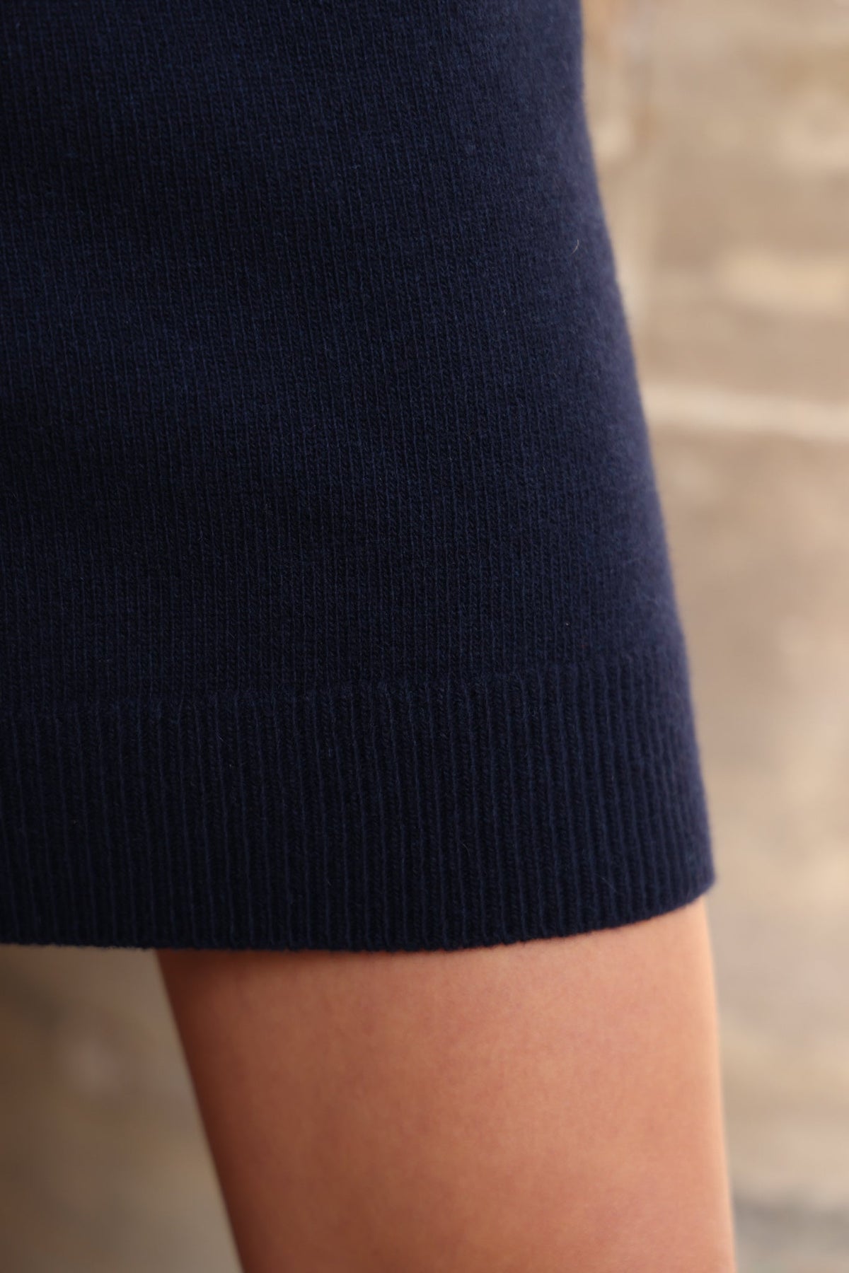 Robe Anne en laine et cachemire - Marine-ROBE FEMME-Curling-Paris