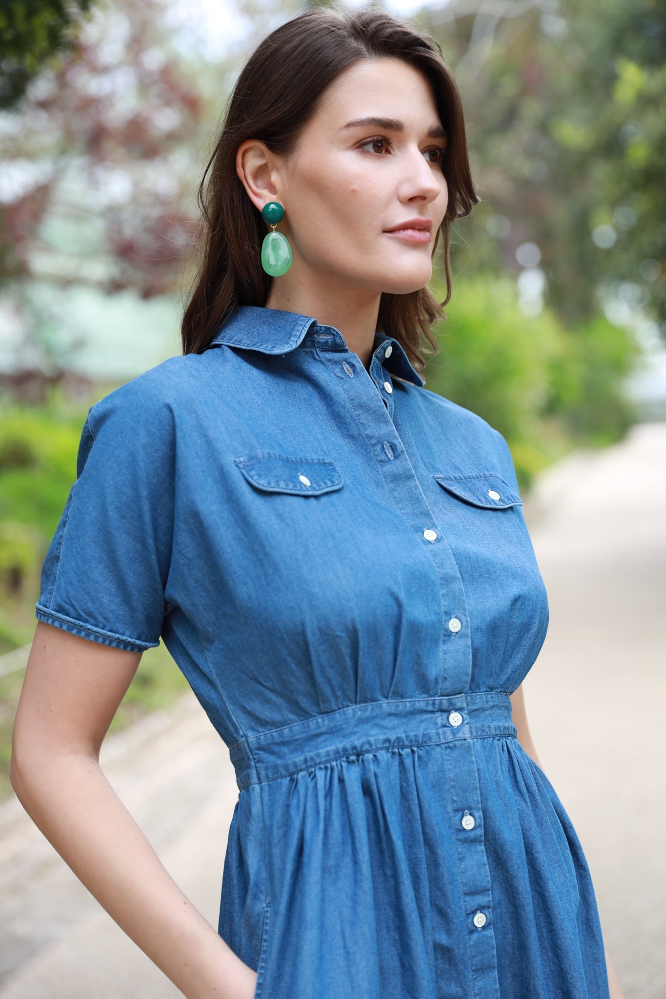 Robe Rosa en jeans - Bleu-ROBE FEMME-Curling-Paris