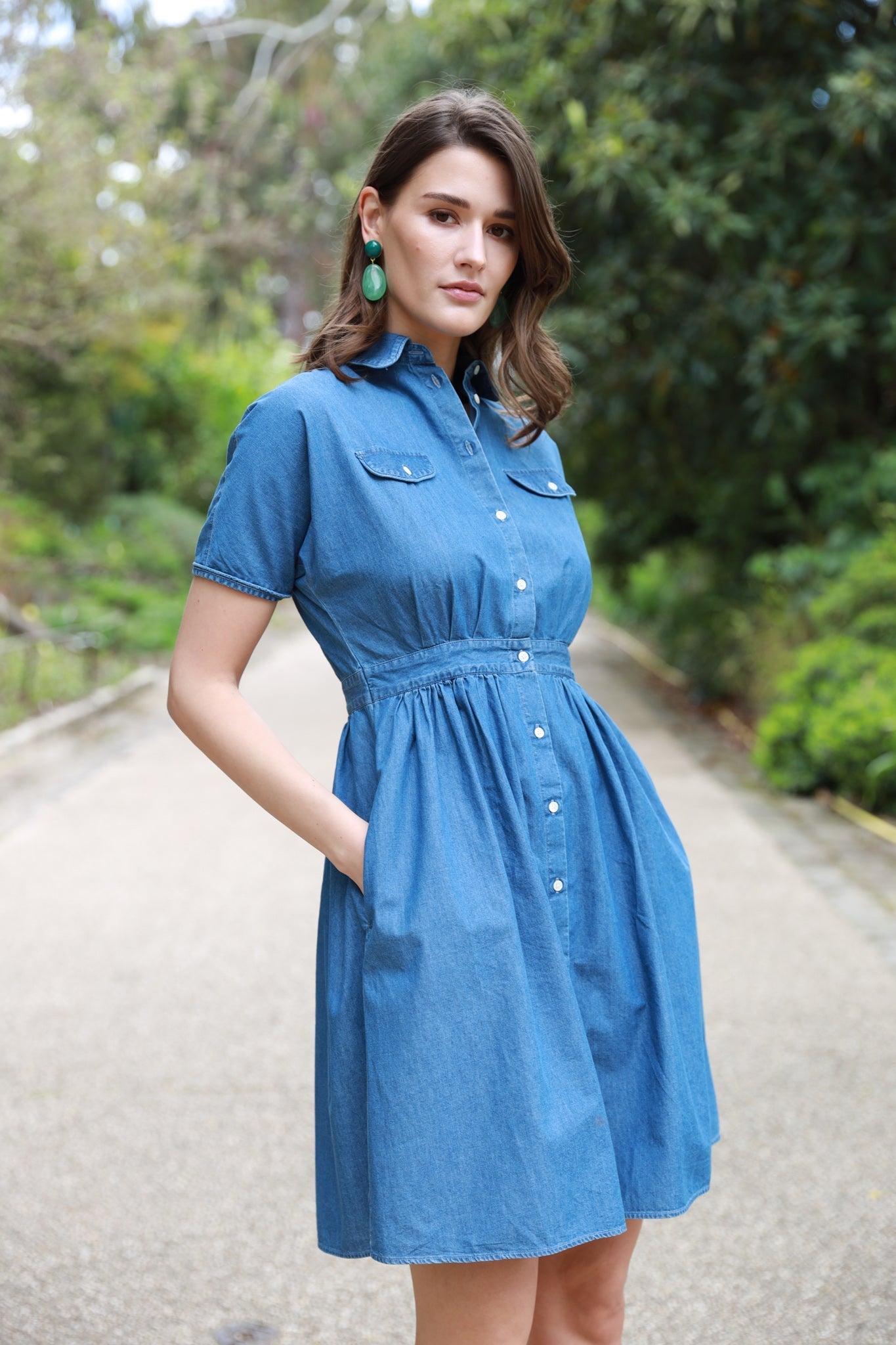 Robe Rosa en jeans - Bleu-ROBE FEMME-Curling-Paris