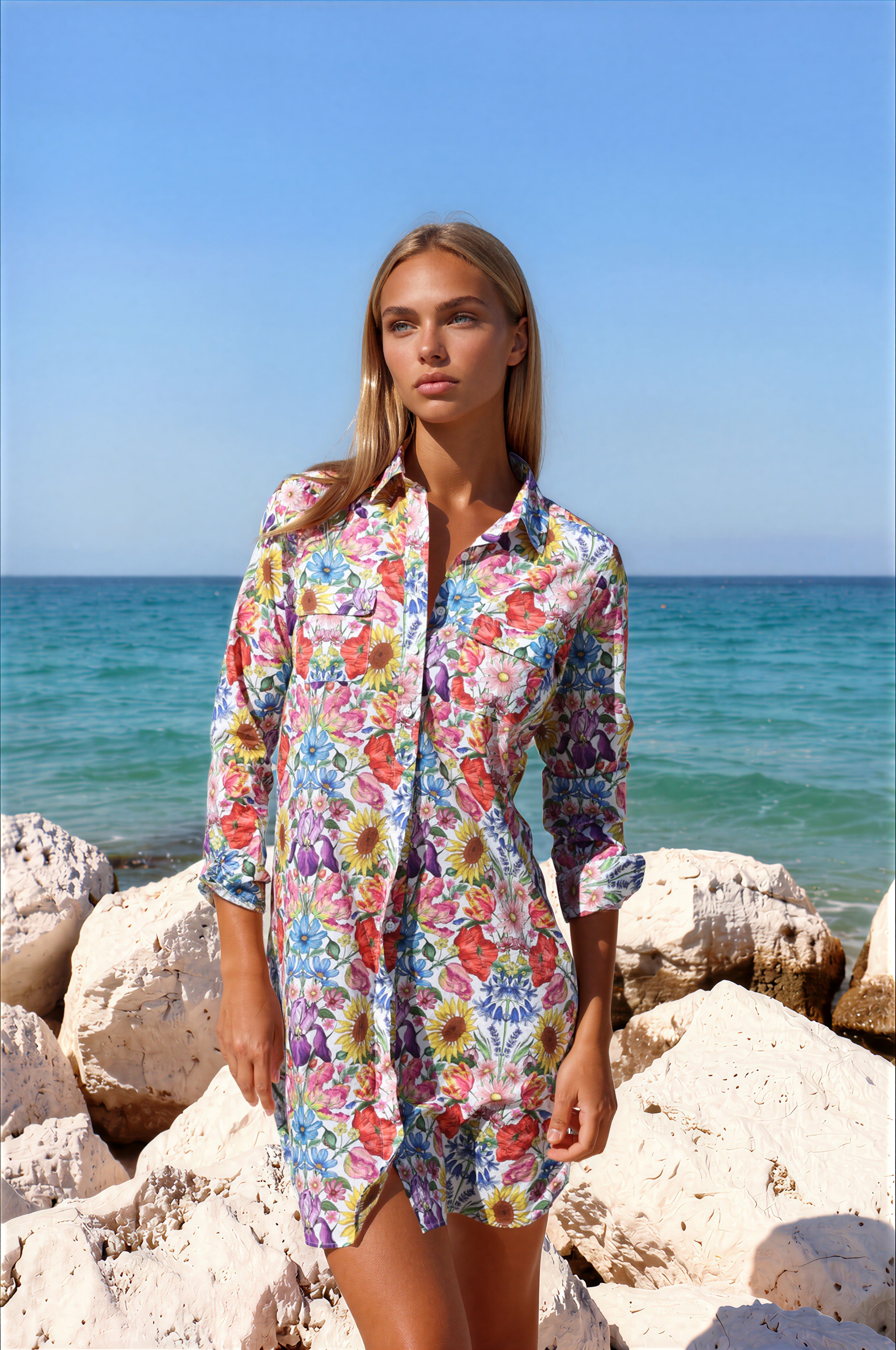 Robe chemisier Rania en coton liberty of london - floral muse-ROBE FEMME-Curling-Paris