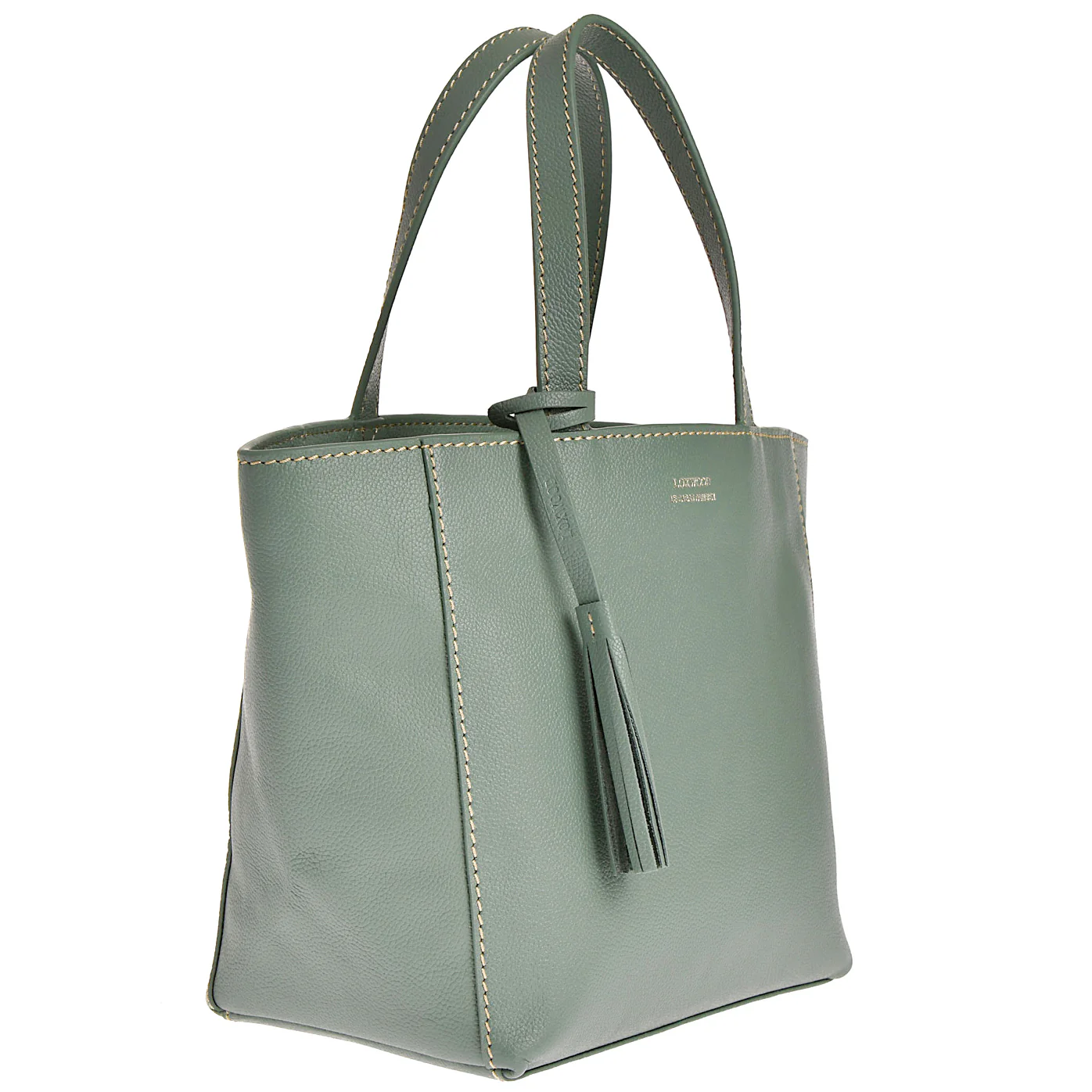 SAC CABAS SMALL CUIR GRAINÉ - ARGILE-SAC FEMME-Curling-Paris