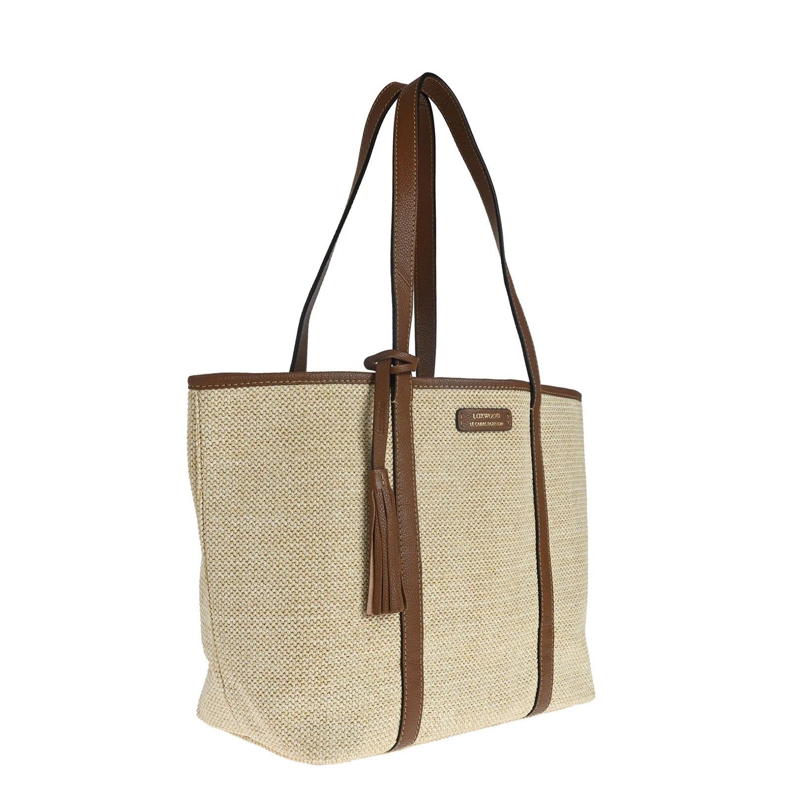 SAC MAUREEN EN RAPHIA ET CUIR - Natural-SAC FEMME-Curling-Paris
