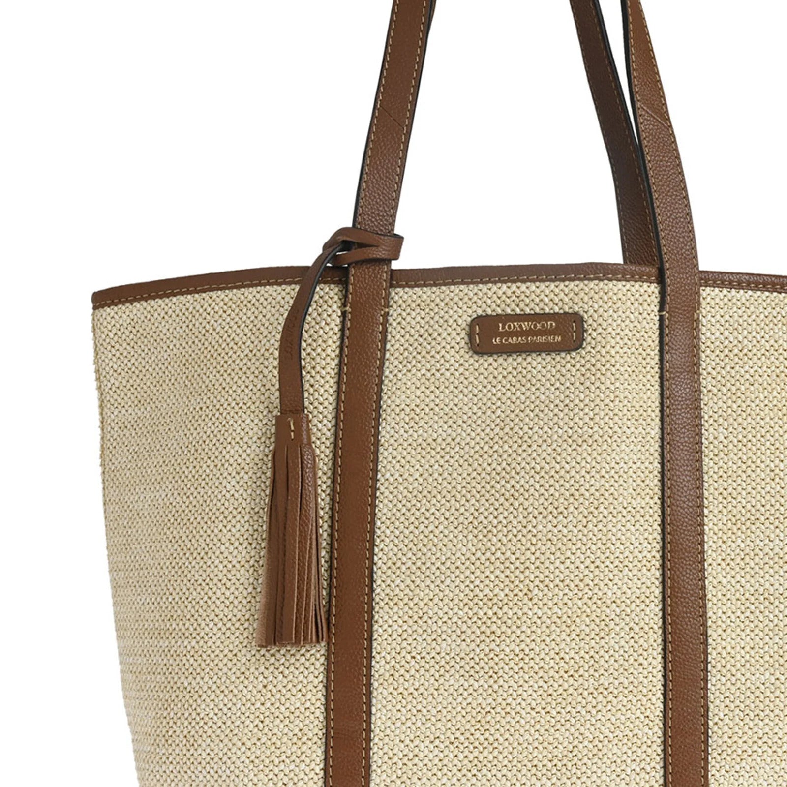 SAC MAUREEN EN RAPHIA ET CUIR - Natural-SAC FEMME-Curling-Paris