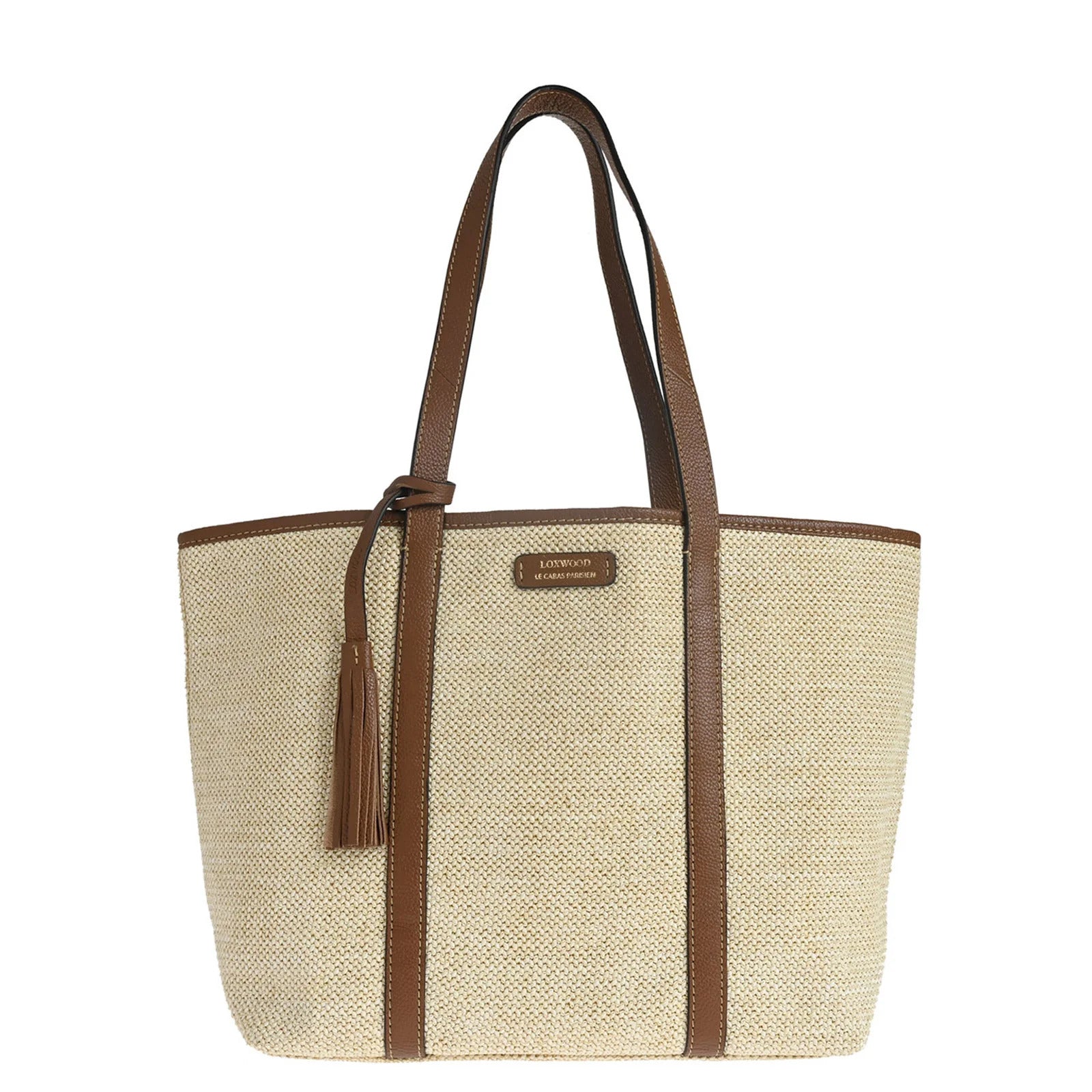 SAC MAUREEN EN RAPHIA ET CUIR - Natural-SAC FEMME-Curling-Paris