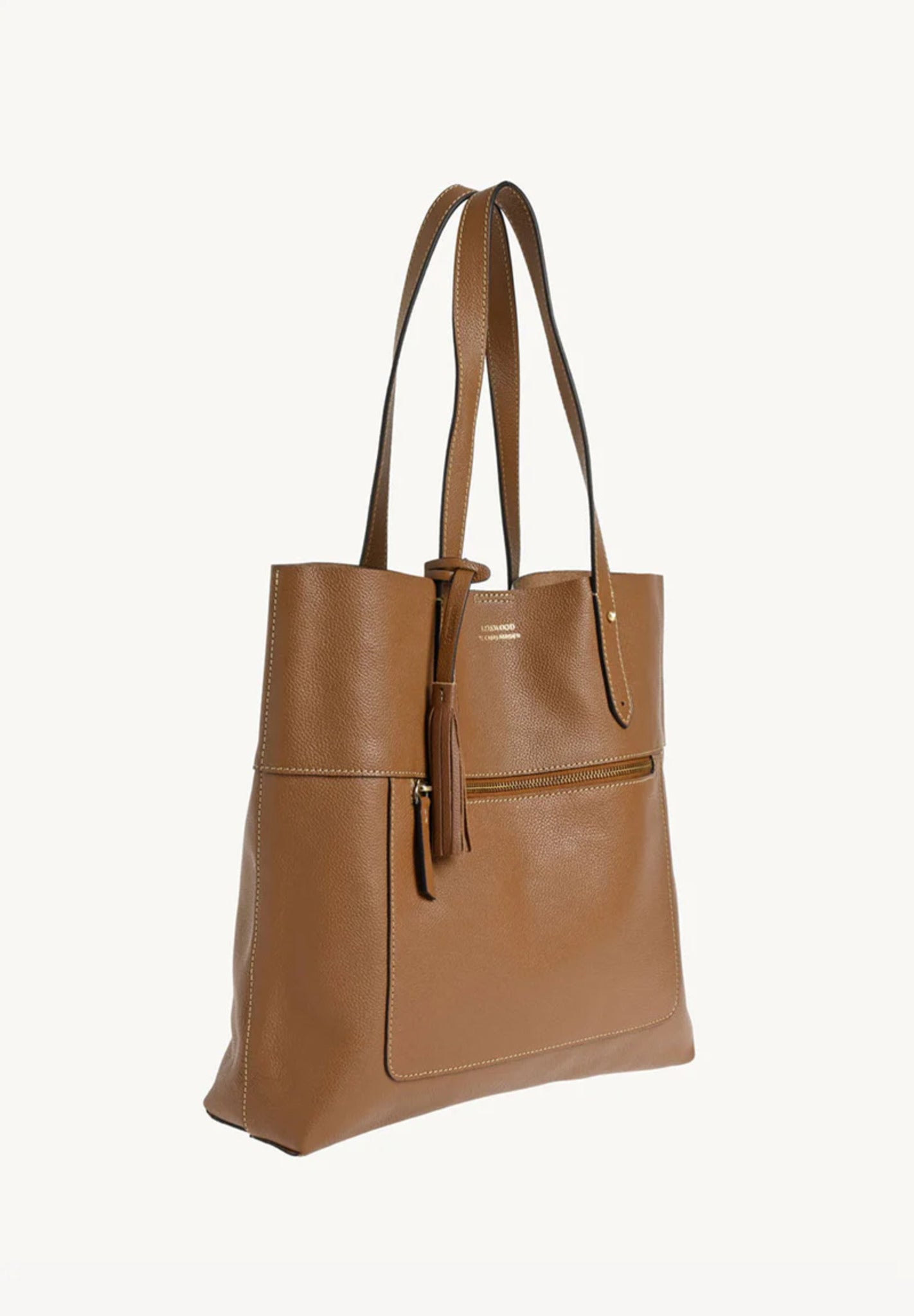 Sac Charlie cabas en cuir grainé - Brandy-SAC FEMME-Curling-Paris