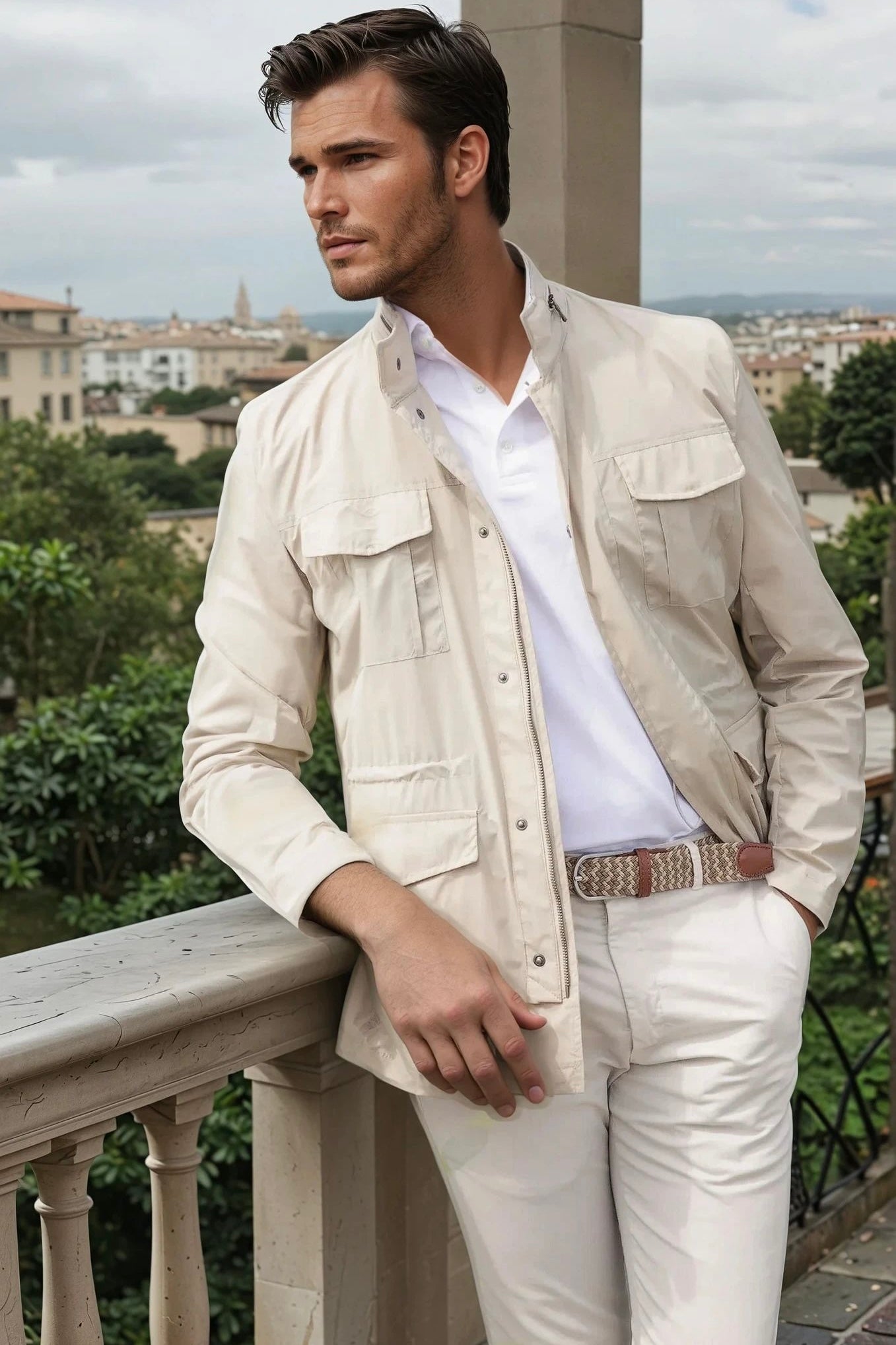 Saharienne Samy en nylon ultra light - Stone-MANTEAU HOMME-Curling-Paris