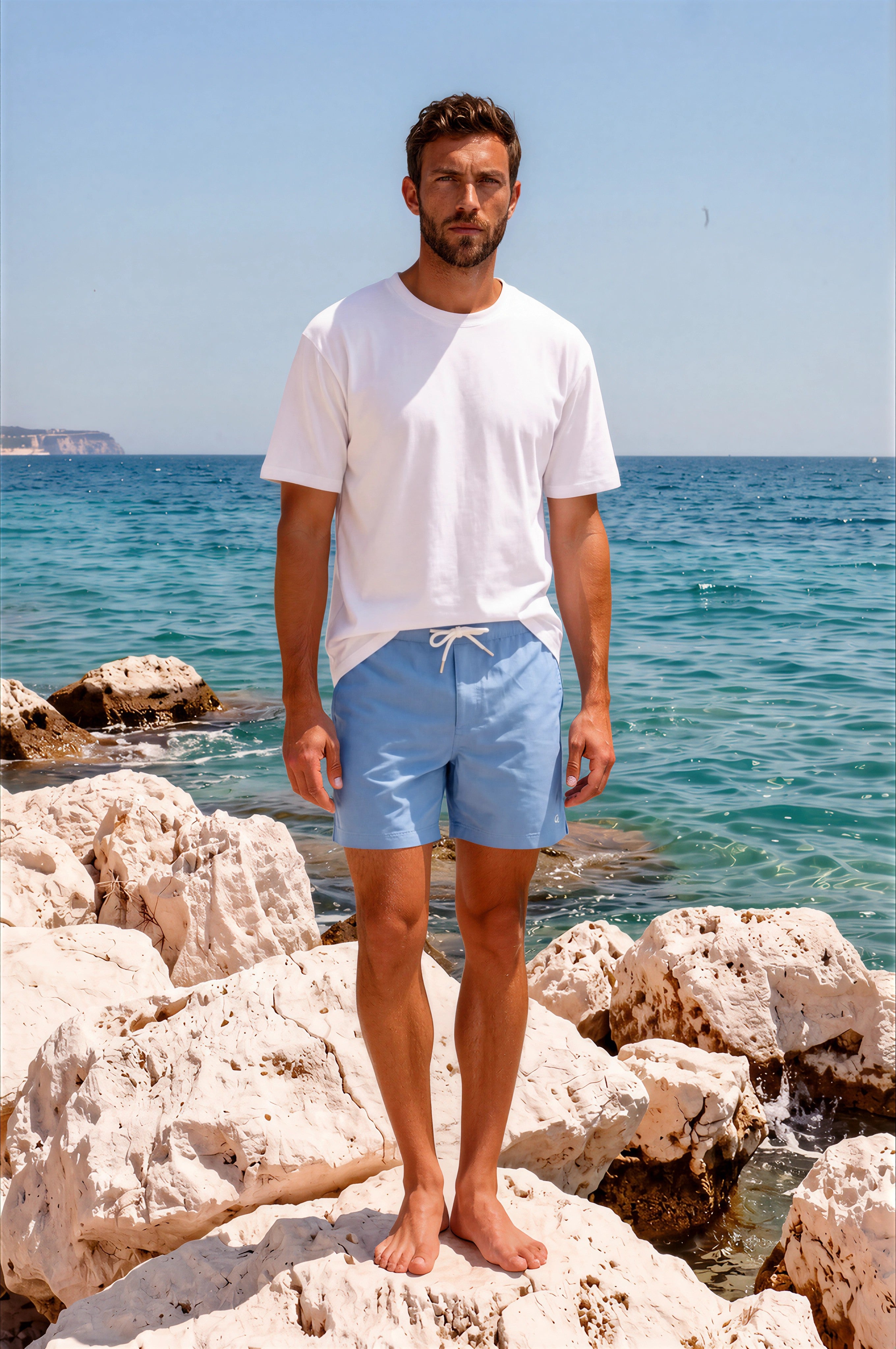 Short de bain - Bleu Azur-MAILLOT DE BAIN HOMME-Curling-Paris