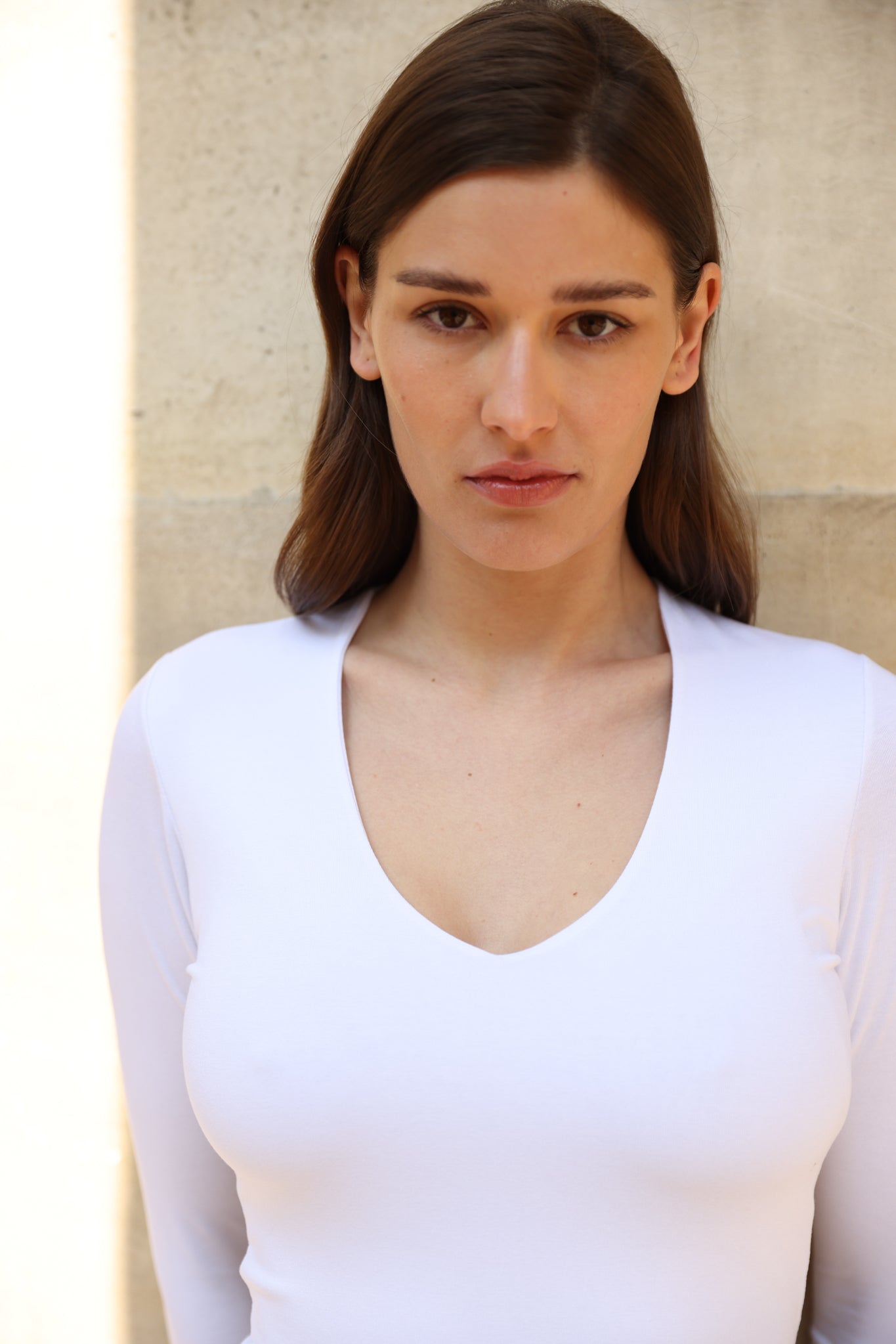 T-shirt Tania en viscose modal - Blanc-T-SHIRT FEMME-Curling-Paris