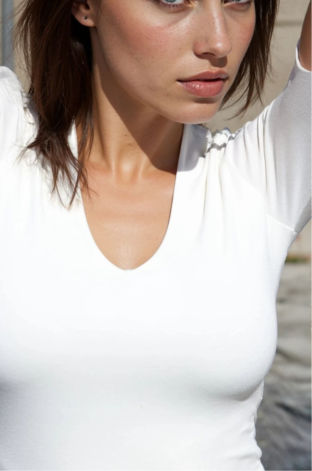 T-shirt Tania en viscose modal - Ecru-T-SHIRT FEMME-Curling-Paris