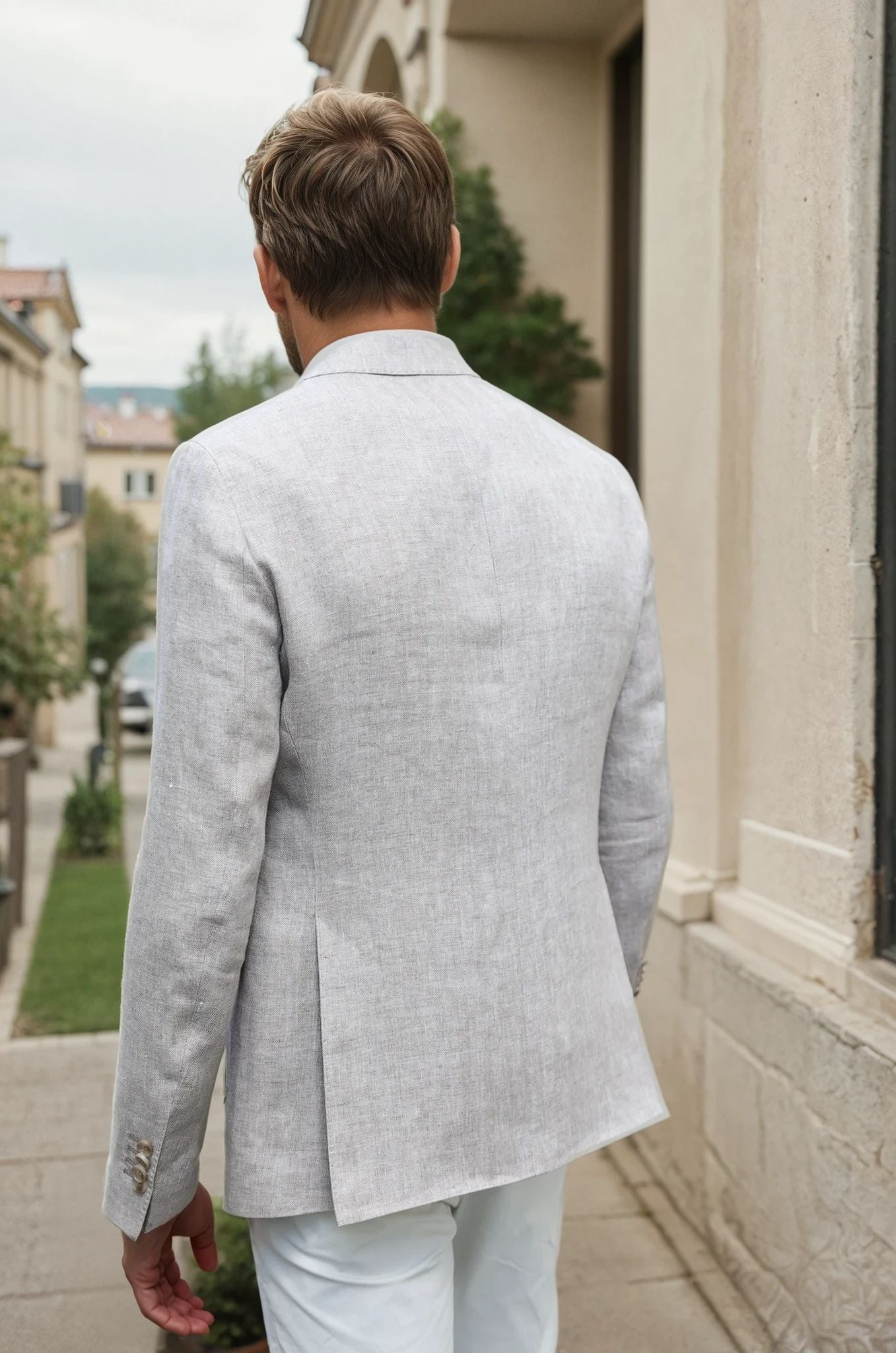 Veste Giorgio en Lin - Pierre-VESTE BLAZER HOMME-Curling-Paris