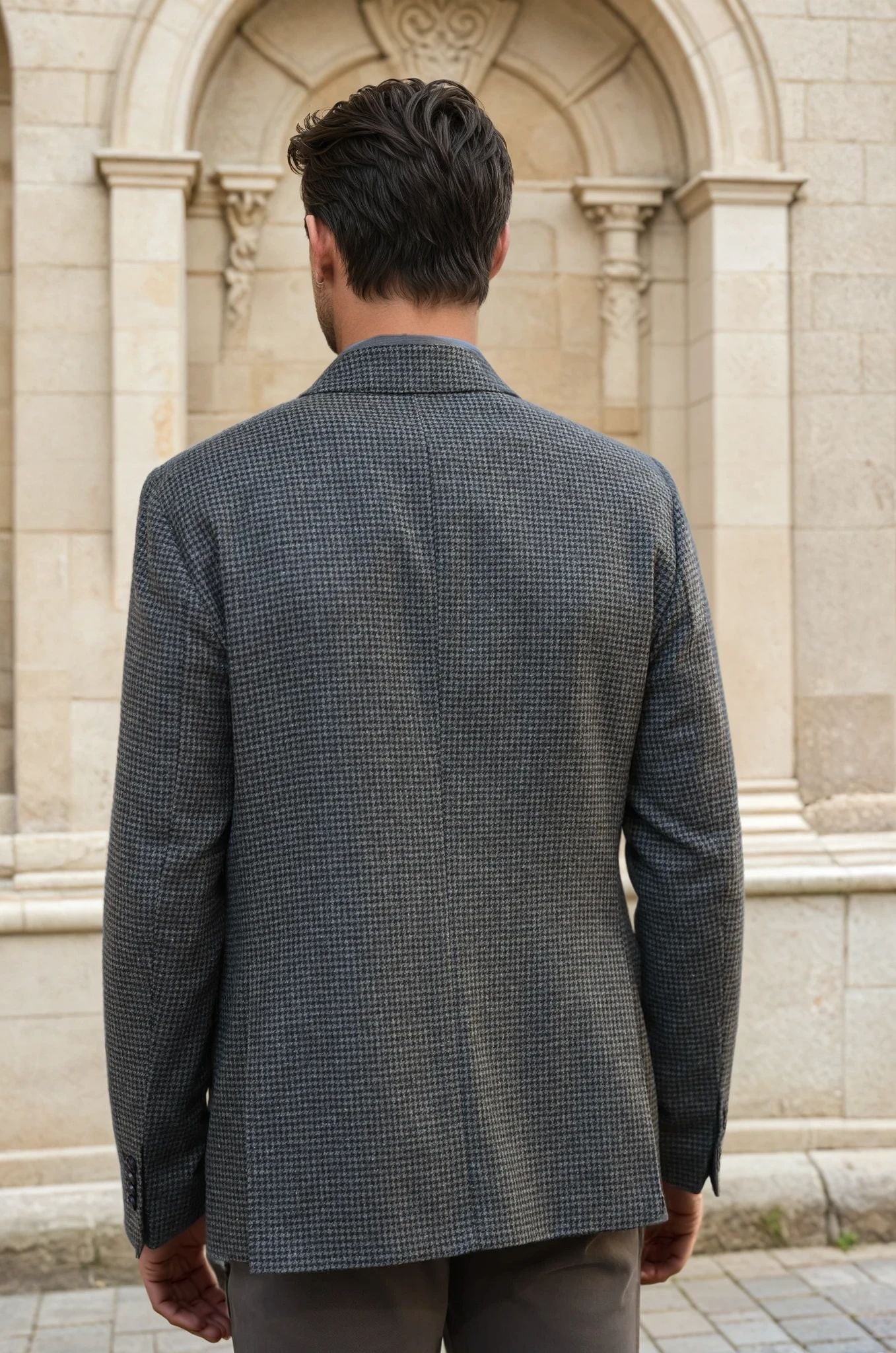 Veste Giorgio en laine - Kaki-VESTE BLAZER HOMME-Curling-Paris