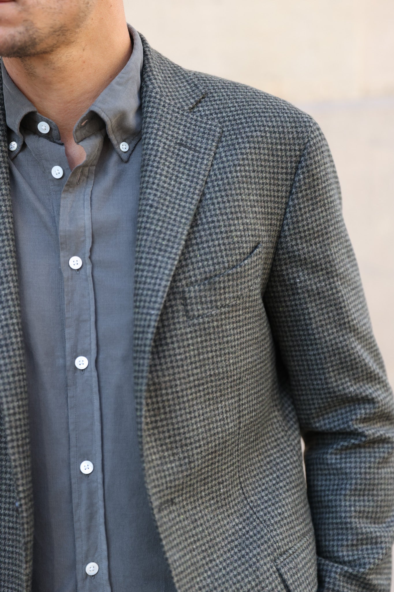 Veste Giorgio en laine - Kaki-VESTE BLAZER HOMME-Curling-Paris