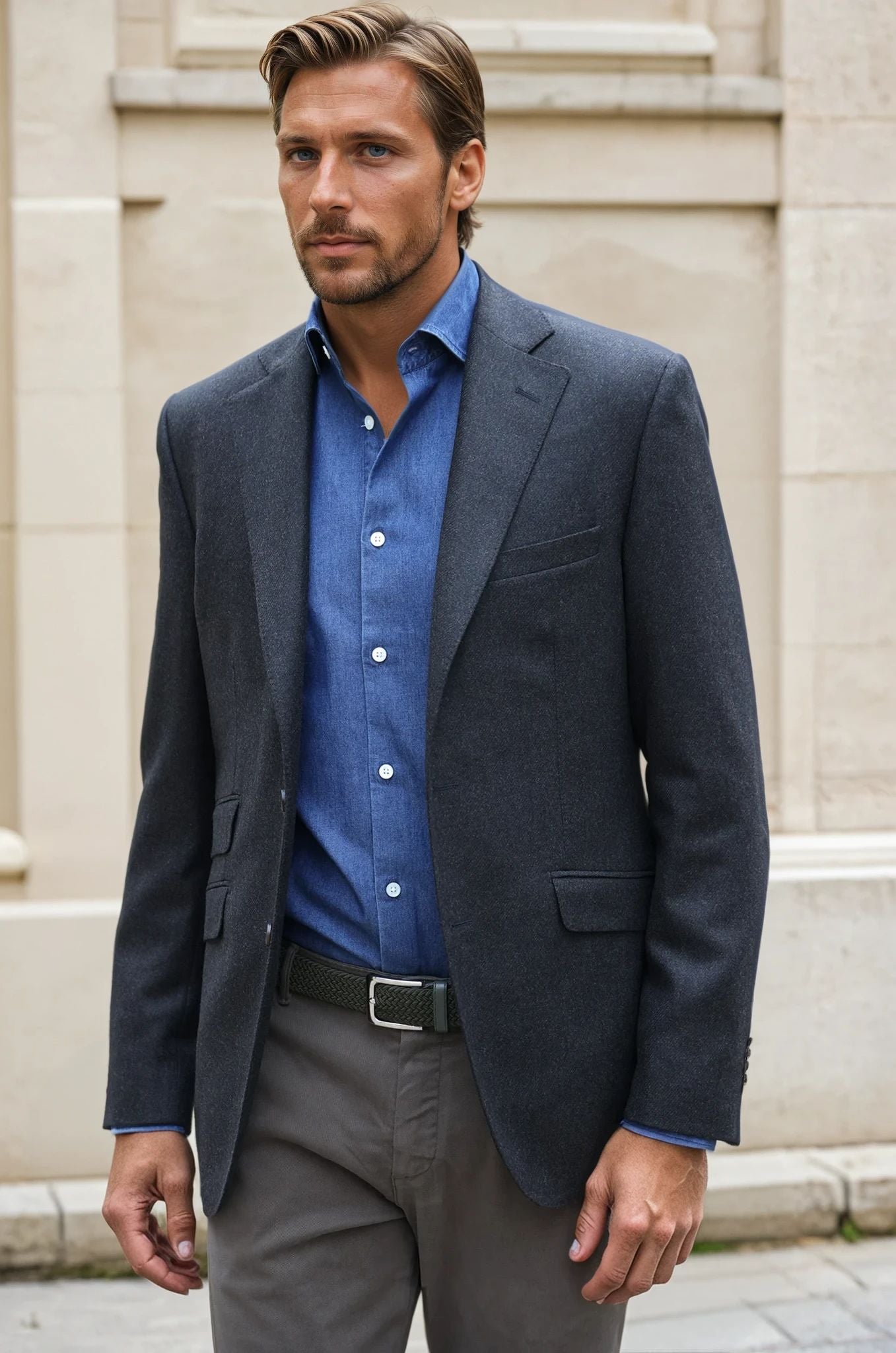 Veste Goal en laine - Kaki-VESTE BLAZER HOMME-Curling-Paris