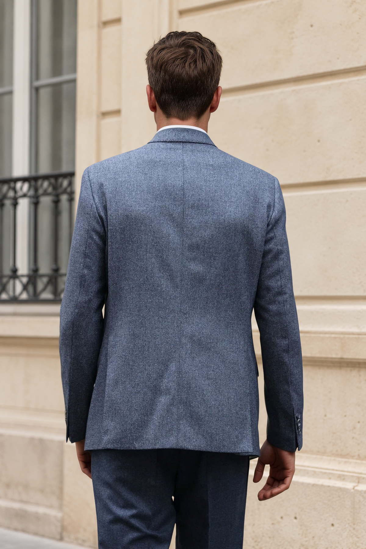 Veste Goal en laine et cachemire - Anthracite-VESTE BLAZER HOMME-Curling-Paris