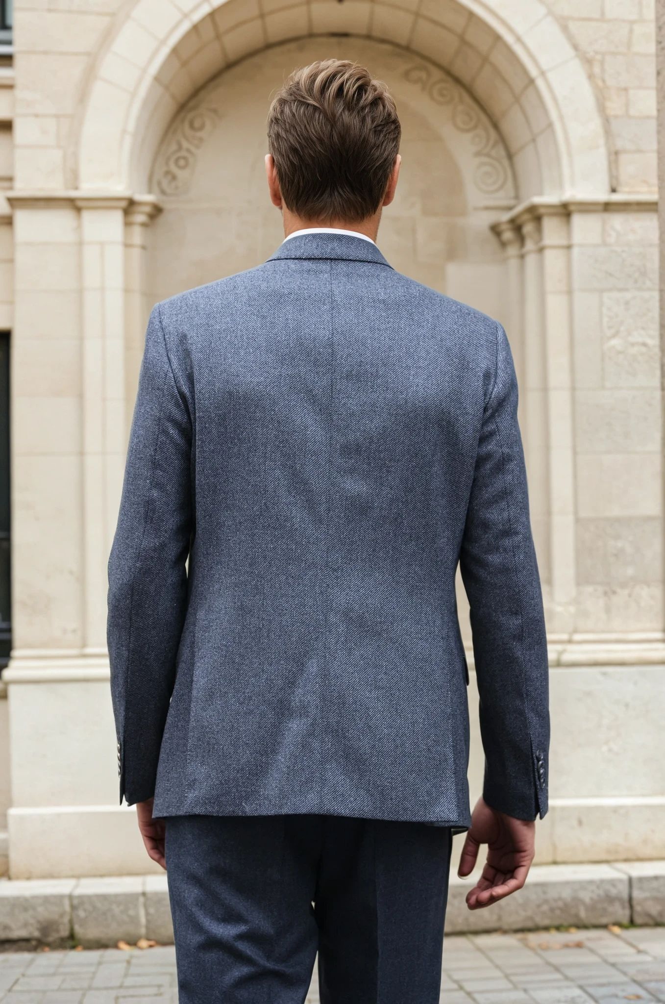 Veste Goal en laine et cachemire - Anthracite-VESTE BLAZER HOMME-Curling-Paris