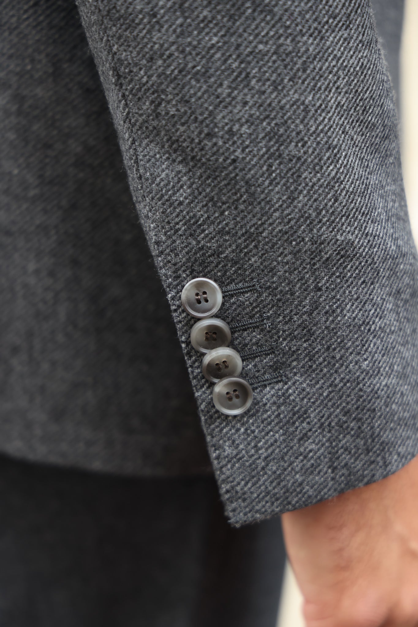 Veste Goal en laine et cachemire - Anthracite-VESTE BLAZER HOMME-Curling-Paris