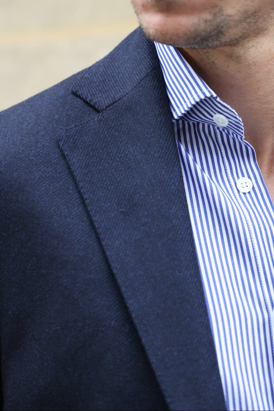 Veste Goal en laine et cachemire - Marine-VESTE BLAZER HOMME-Curling-Paris