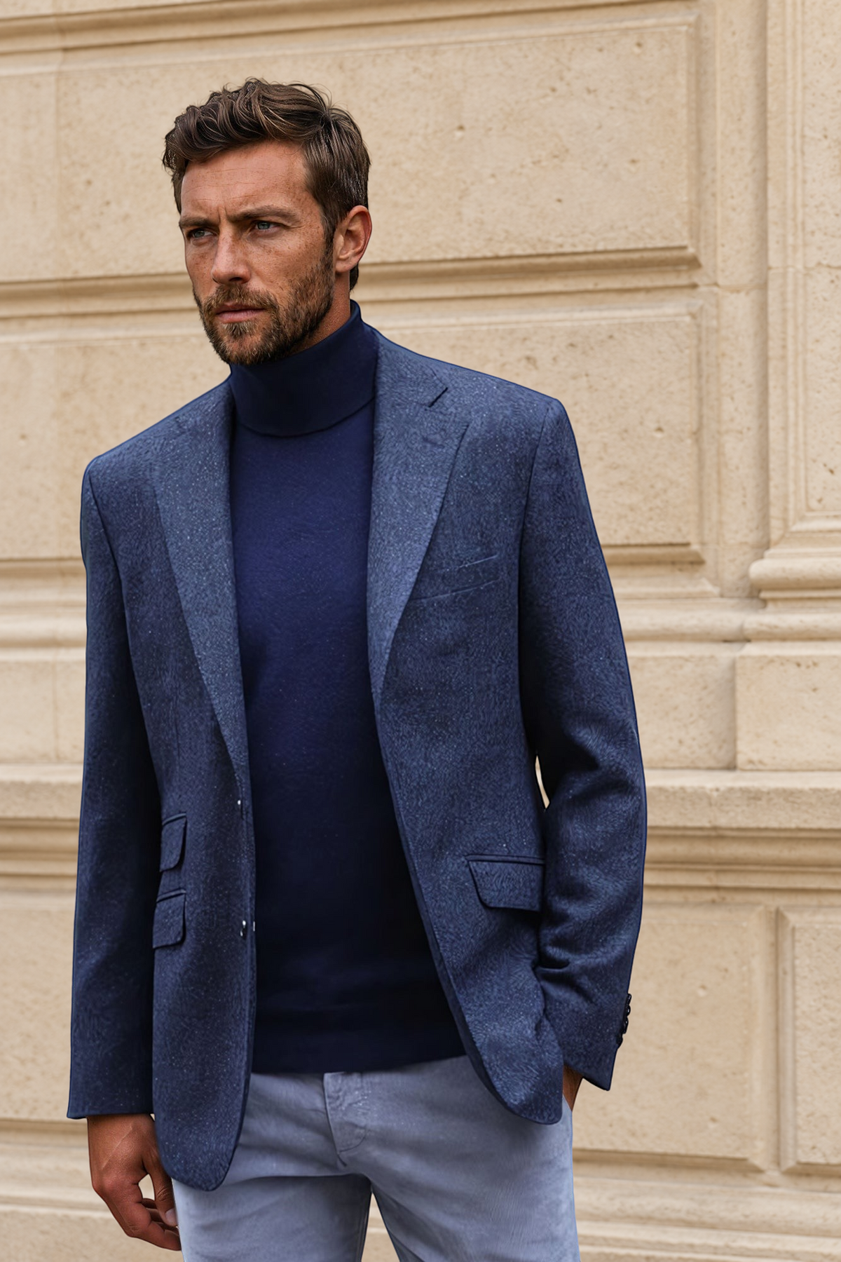 Veste Goal en laine et cachemire - Tweed jeans-VESTE BLAZER HOMME-Curling-Paris