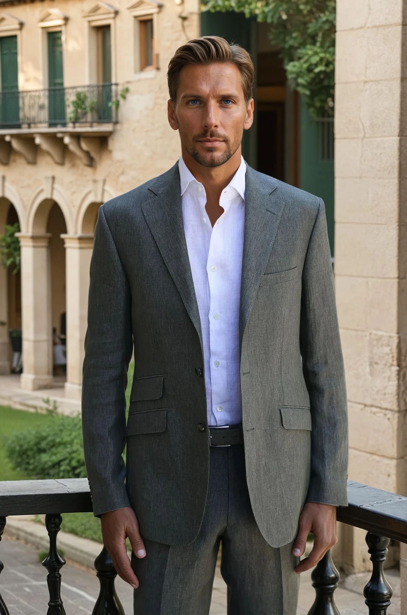 Veste Goal en lin - Kaki-VESTE BLAZER HOMME-Curling-Paris