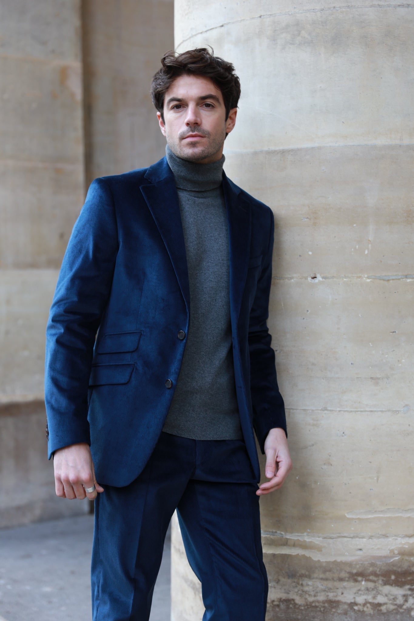 Veste Goal en velours côtelé - Marine-VESTE BLAZER HOMME-Curling-Paris