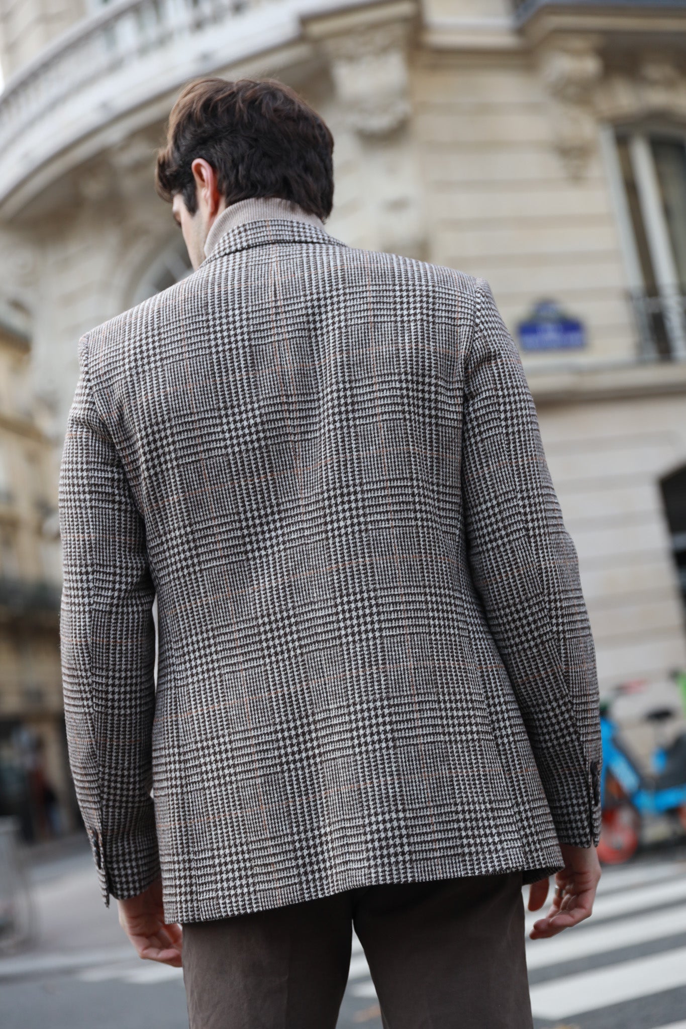 Veste Goal pure laine - Carreaux marron-VESTE BLAZER HOMME-Curling-Paris