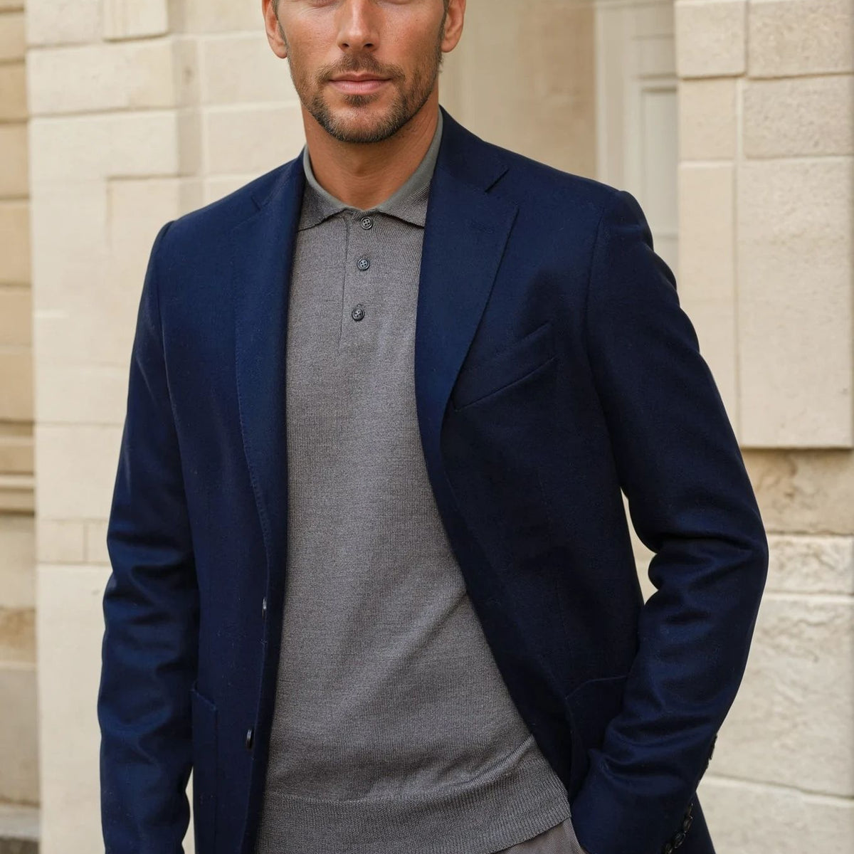 Blazer Curling Vetements Veste Vesnove En Lin Chevron Beige