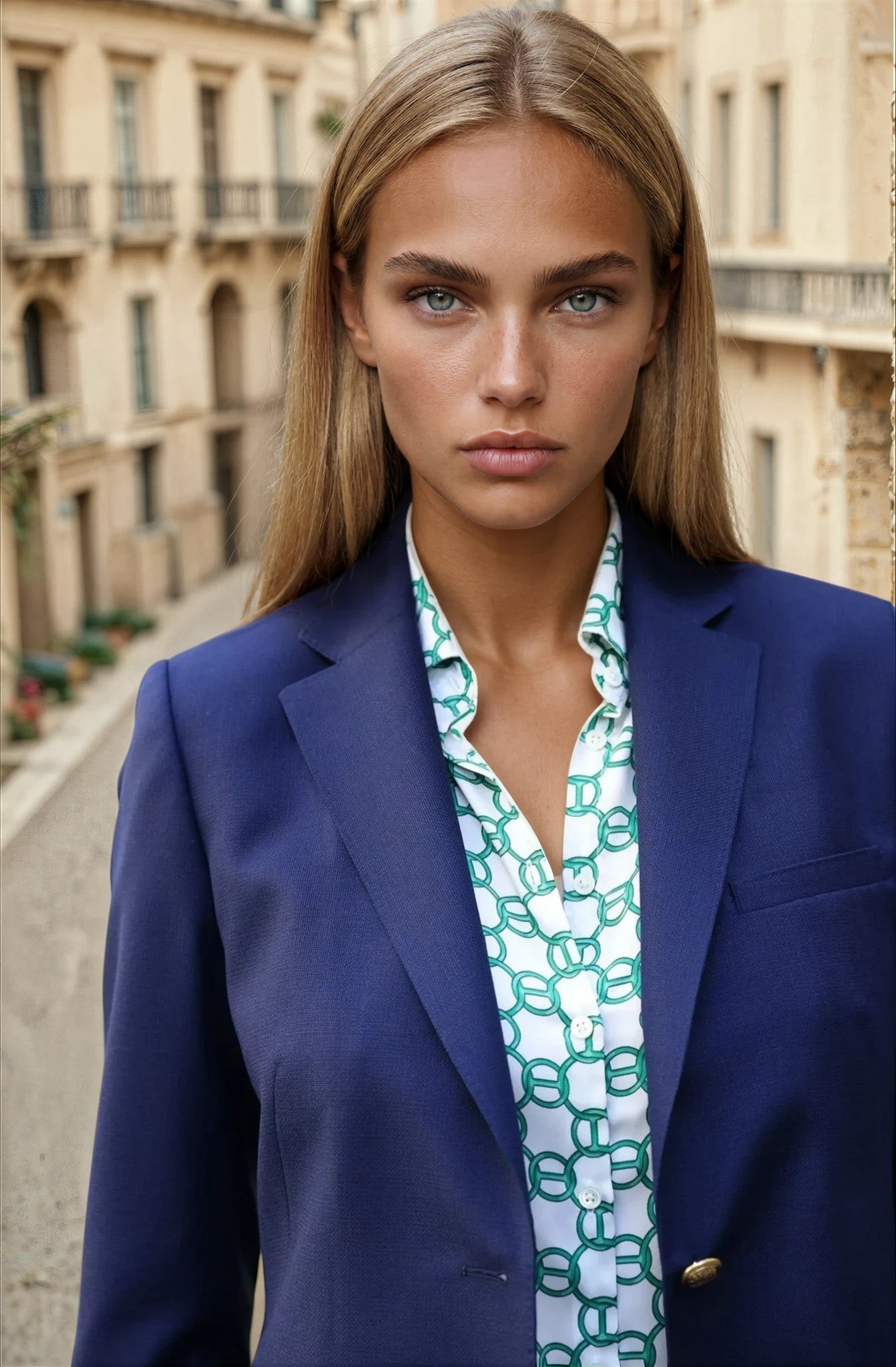 Veste Isabel 100% laine - Marine-VESTE BLAZER FEMME-Curling-Paris