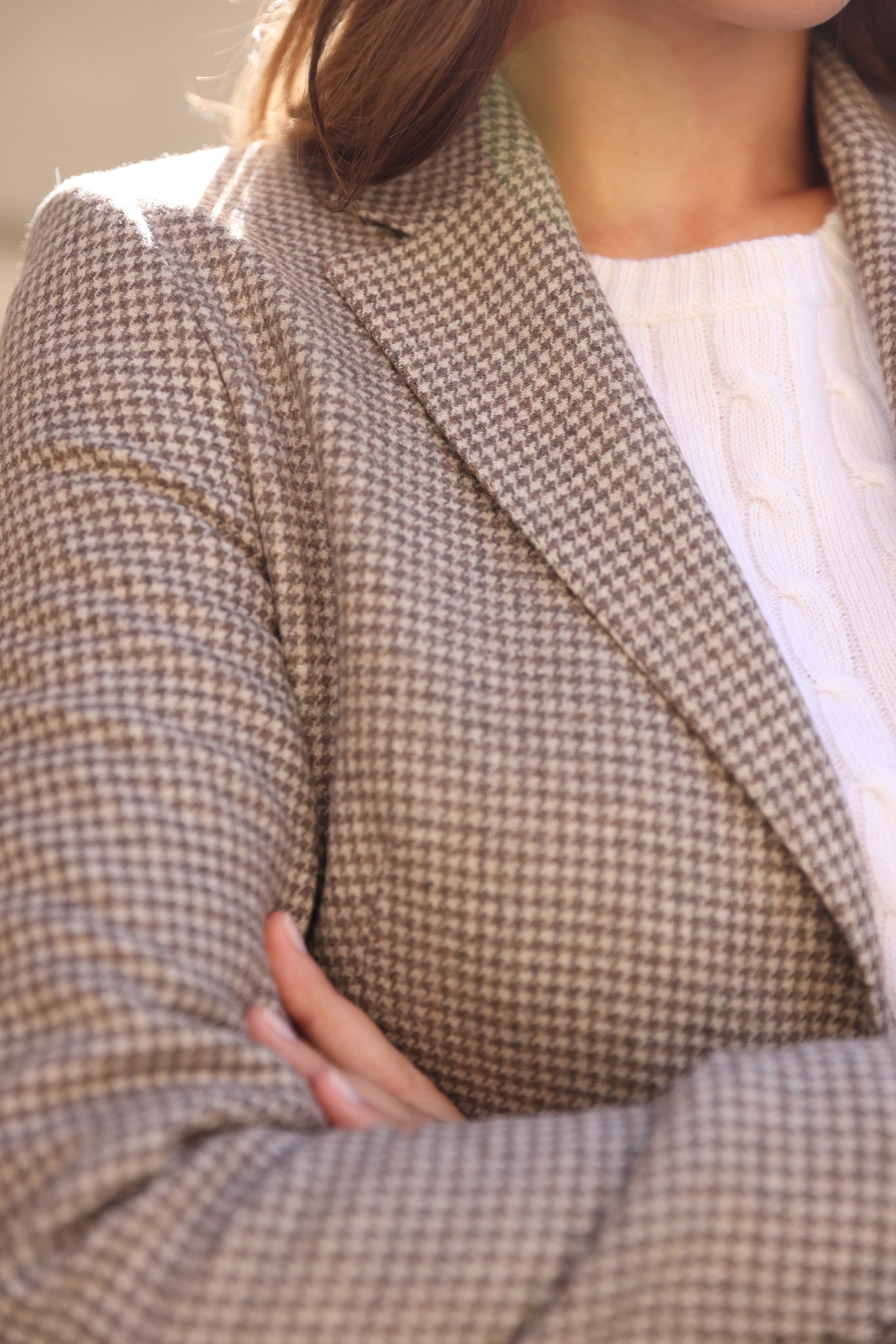 Veste Isabel en laine vierge - Beige-VESTE BLAZER FEMME-Curling-Paris