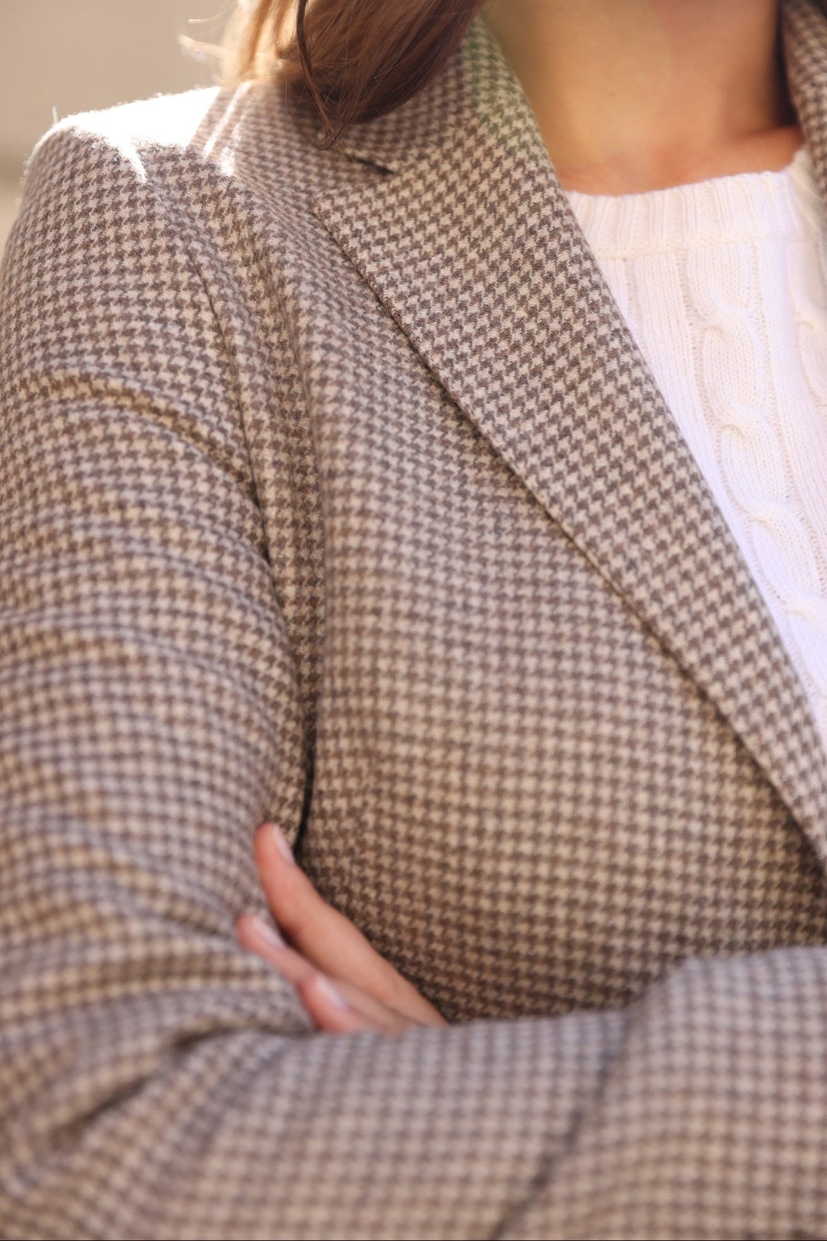 Veste Isabel en laine vierge - Beige-VESTE BLAZER FEMME-Curling-Paris