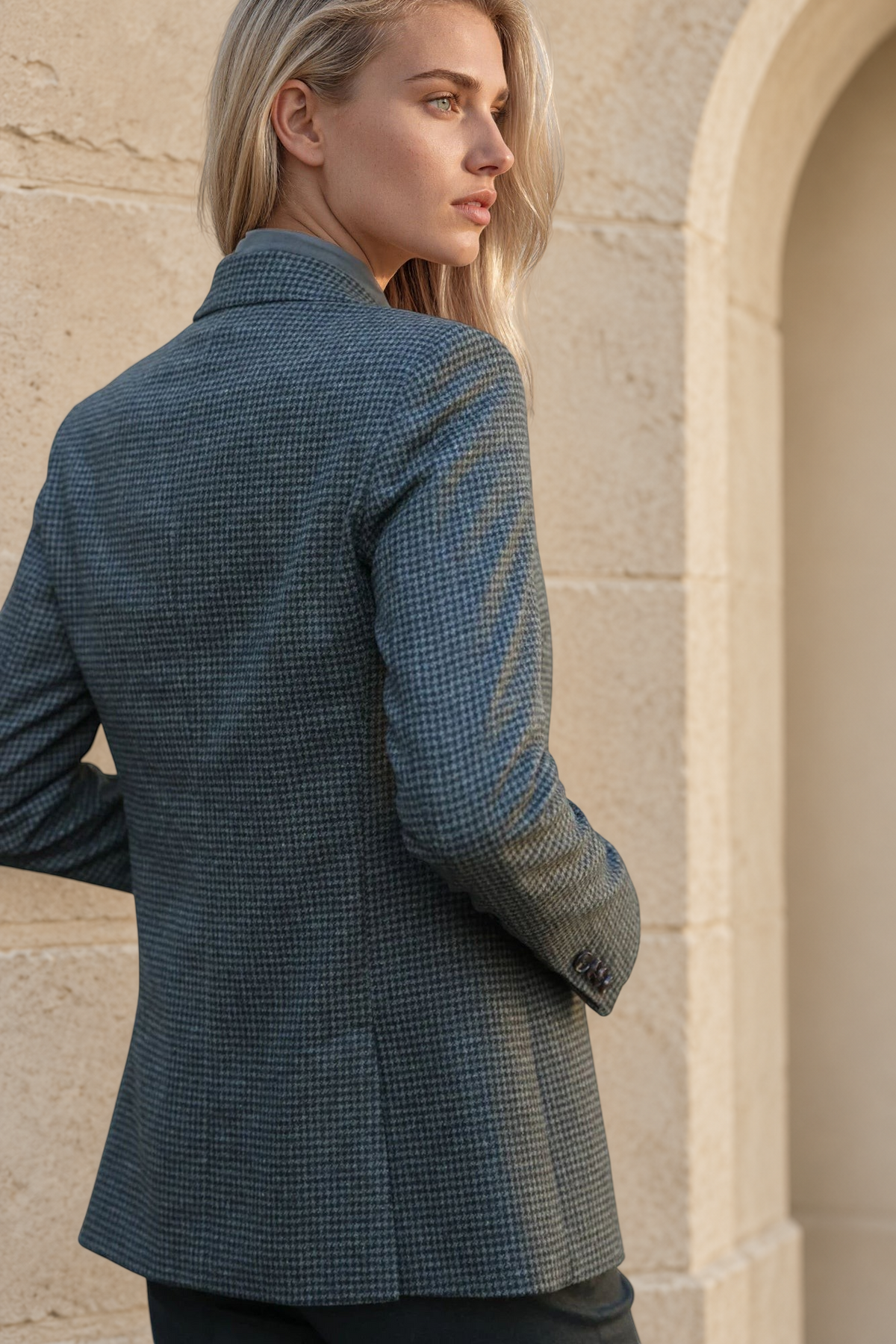Veste Isabel en laine vierge - Kaki-VESTE BLAZER FEMME-Curling-Paris