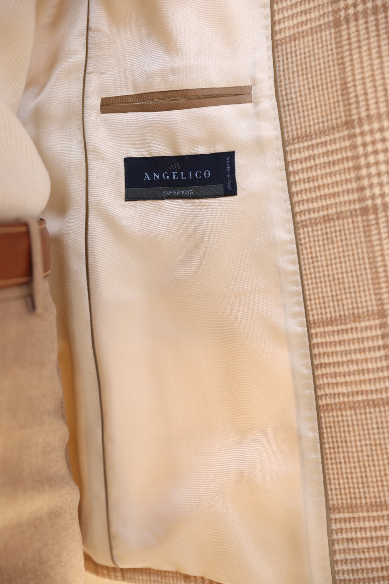 Veste Isabel en laine vierge - Prince de Galles Camel-VESTE BLAZER FEMME-Curling-Paris