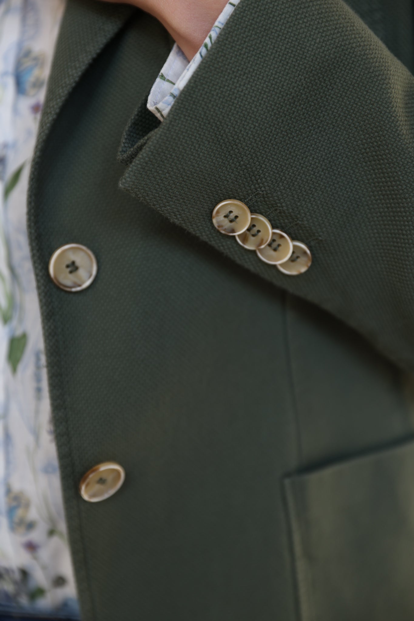 Veste Margot en coton Di Sondrio - Kaki-VESTE BLAZER FEMME-Curling-Paris