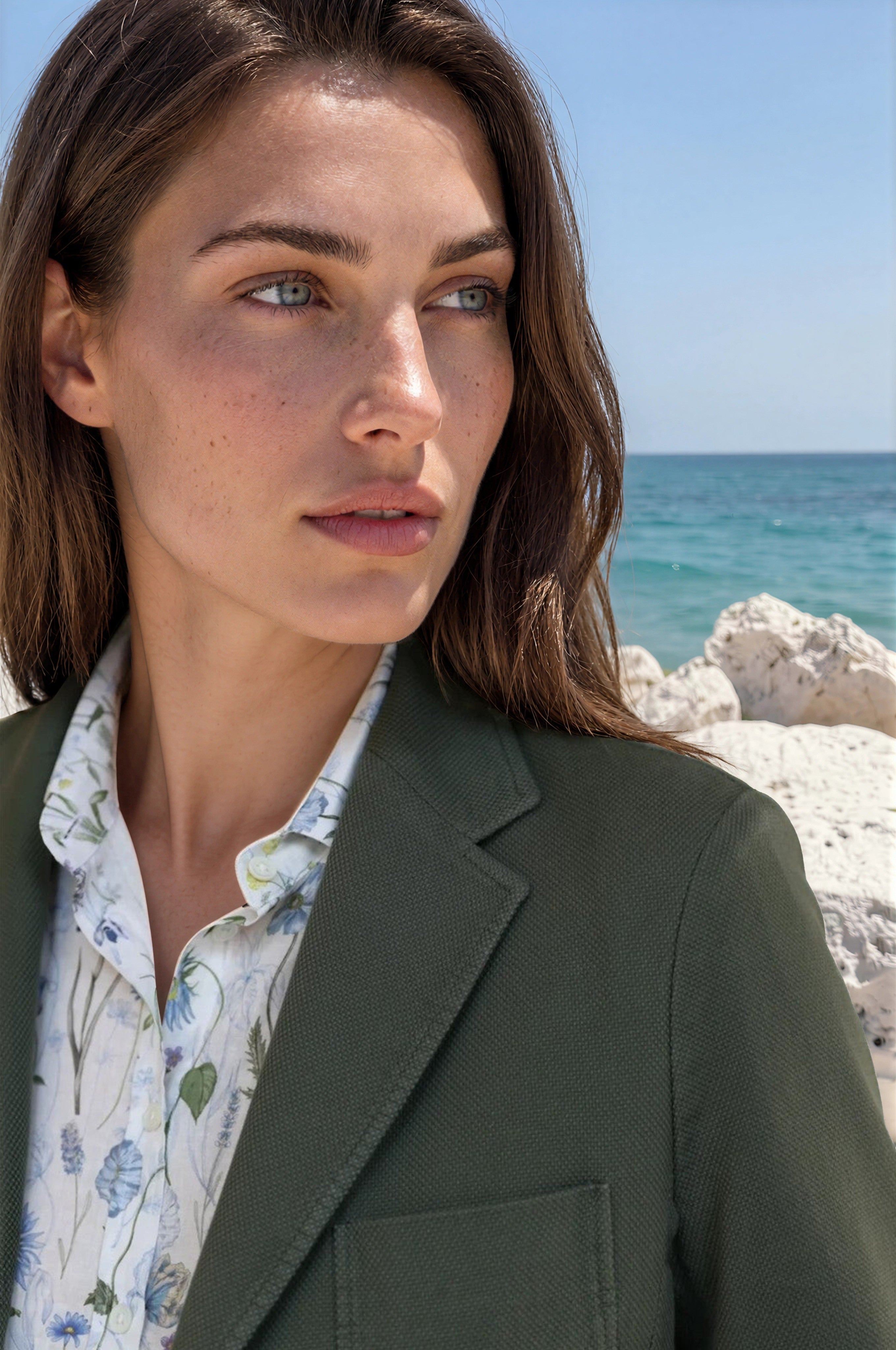 Di Sondrio Cotton Margot Jacket - Khaki