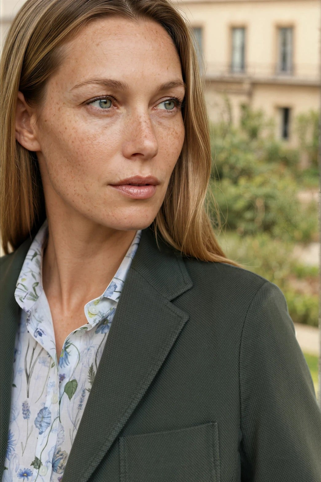 Veste Margot en coton Di Sondrio - Kaki-VESTE BLAZER FEMME-Curling-Paris