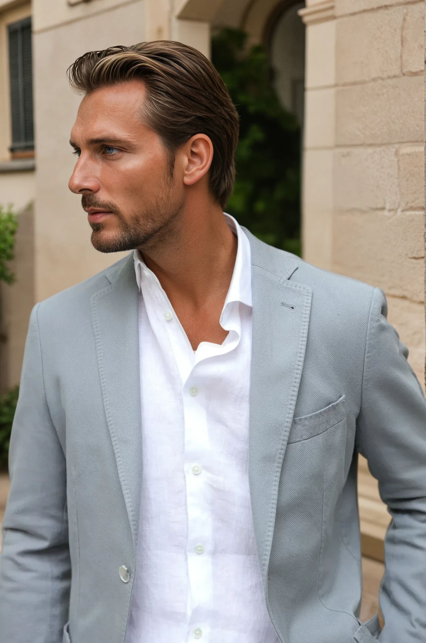 Veste Ralph en coton Di Sondrio - Gris-VESTE BLAZER HOMME-Curling-Paris