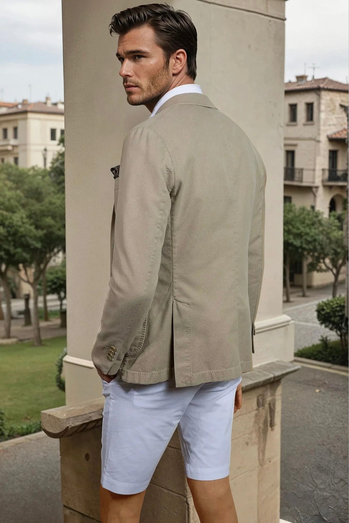 Veste Ralph en coton Di Sondrio - Sable