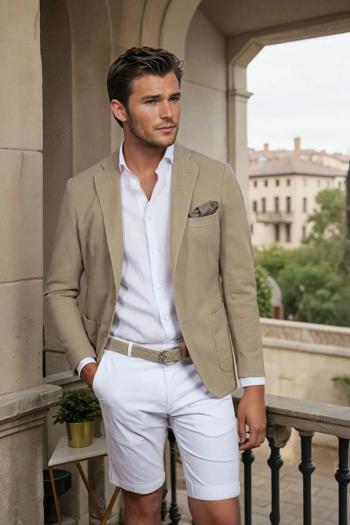 Veste Ralph en coton Di Sondrio - Sable