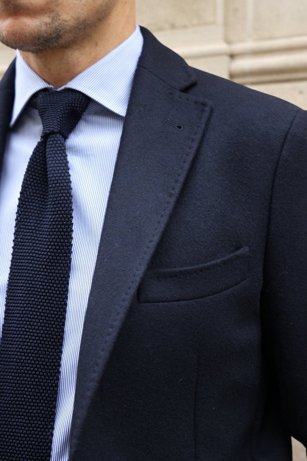Veste Ralph en laine et cachemire double face Zanieri - Marine-VESTE BLAZER HOMME-Curling-Paris