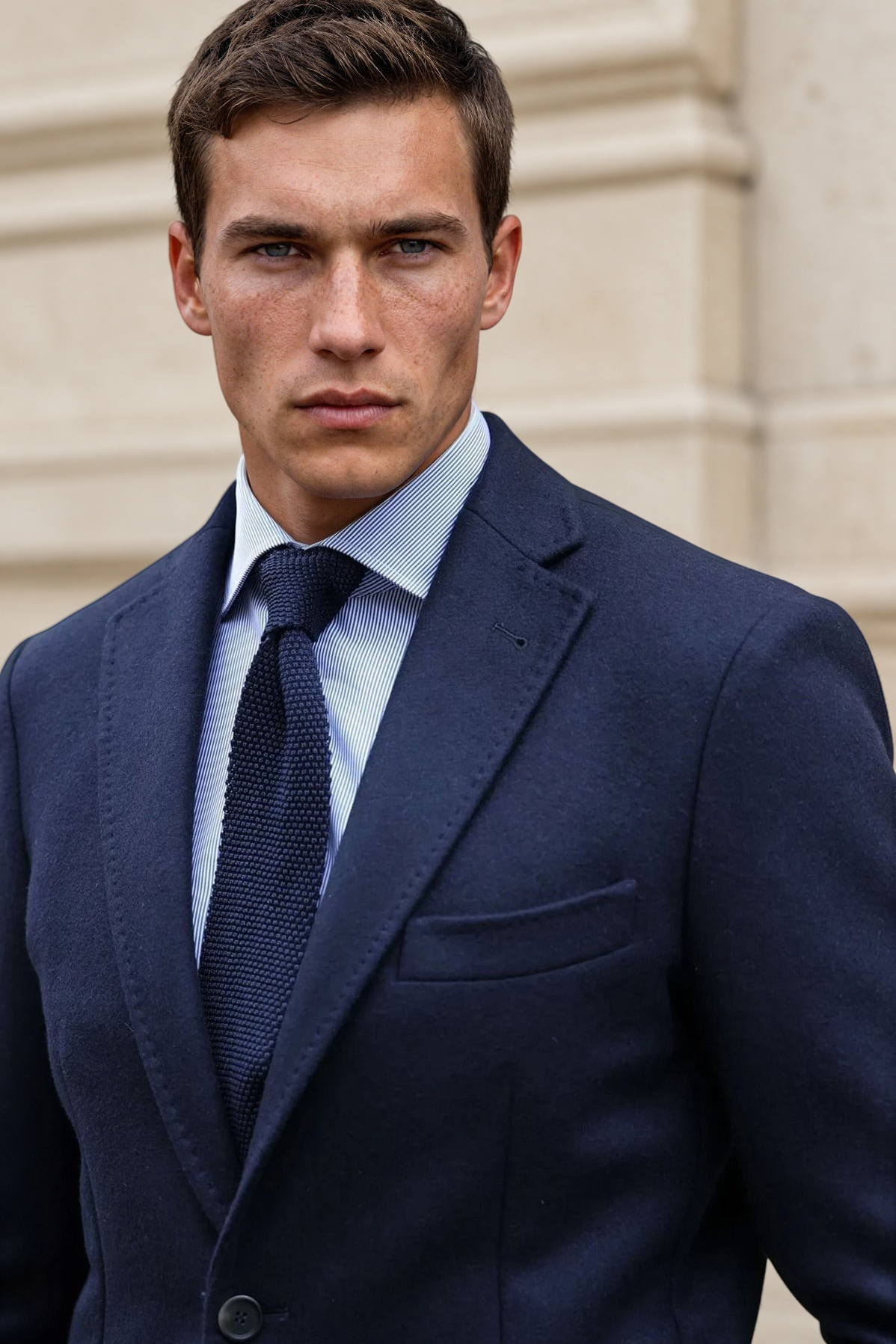 Veste Ralph en laine et cachemire double face Zanieri - Marine-VESTE BLAZER HOMME-Curling-Paris