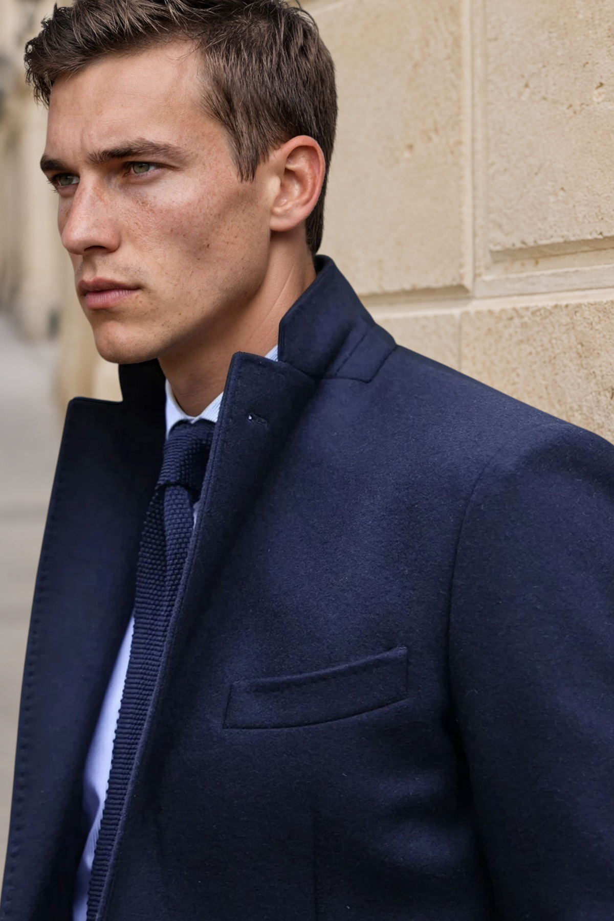 Veste Ralph en laine et cachemire double face Zanieri - Marine-VESTE BLAZER HOMME-Curling-Paris
