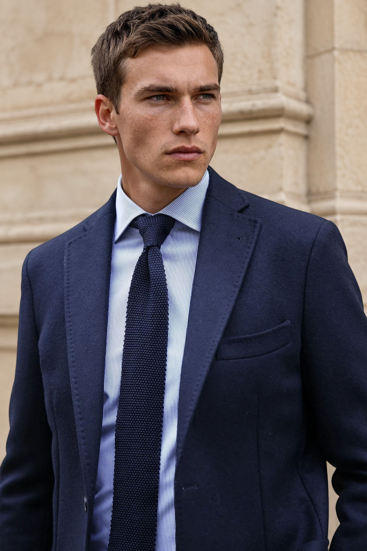 Veste Ralph en laine et cachemire double face Zanieri - Marine-VESTE BLAZER HOMME-Curling-Paris