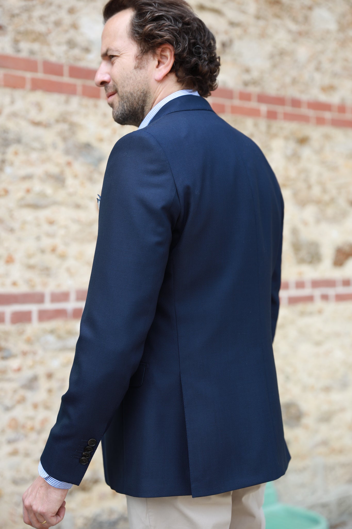 Veste Steven en laine - Indigo-VESTE BLAZER HOMME-Curling-Paris