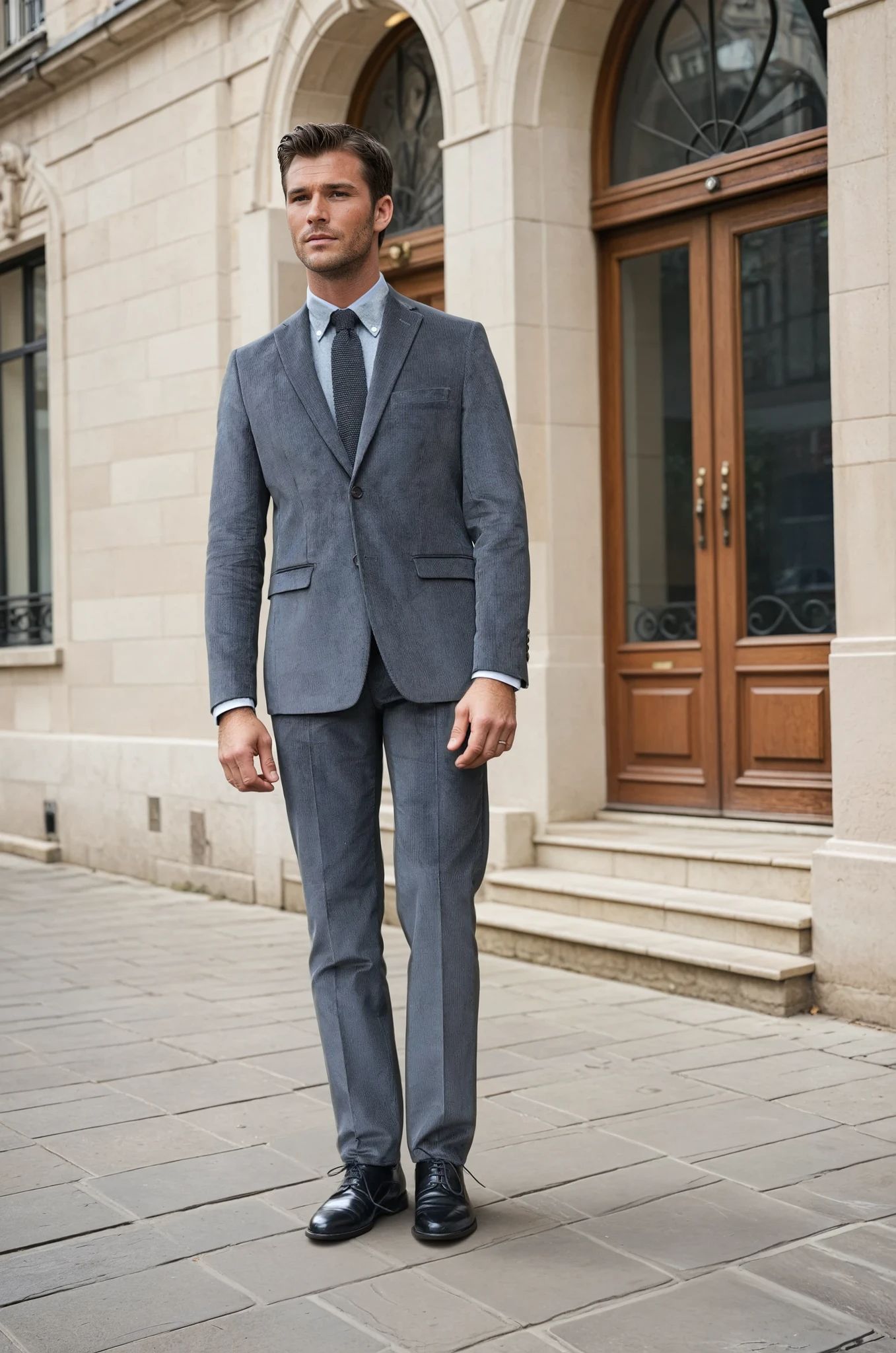 Veste Steven en velours côtelé - Gris anthracite-VESTE BLAZER HOMME-Curling-Paris