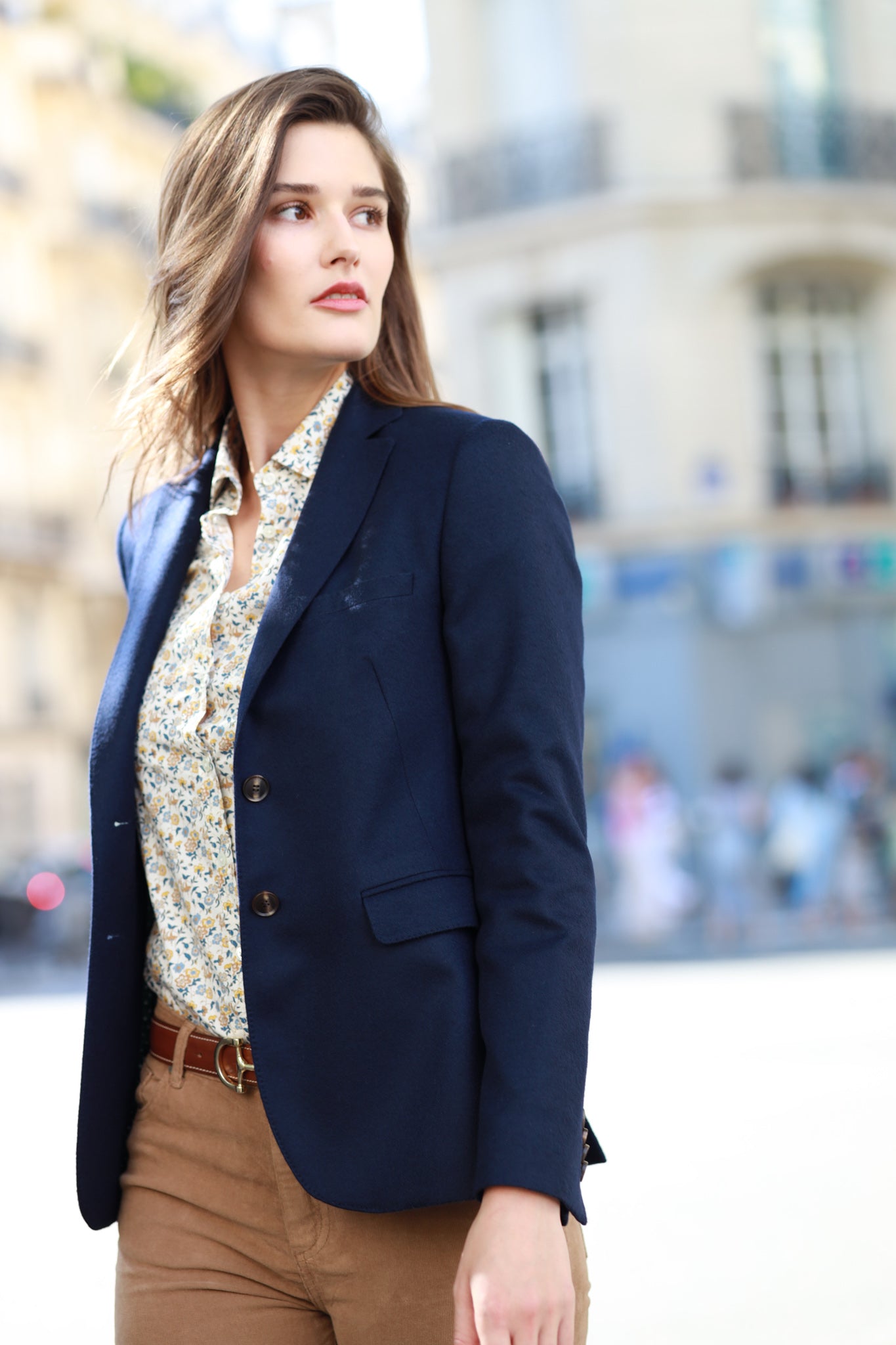 Veste Vesnove en laine - Marine-VESTE BLAZER FEMME-Curling-Paris