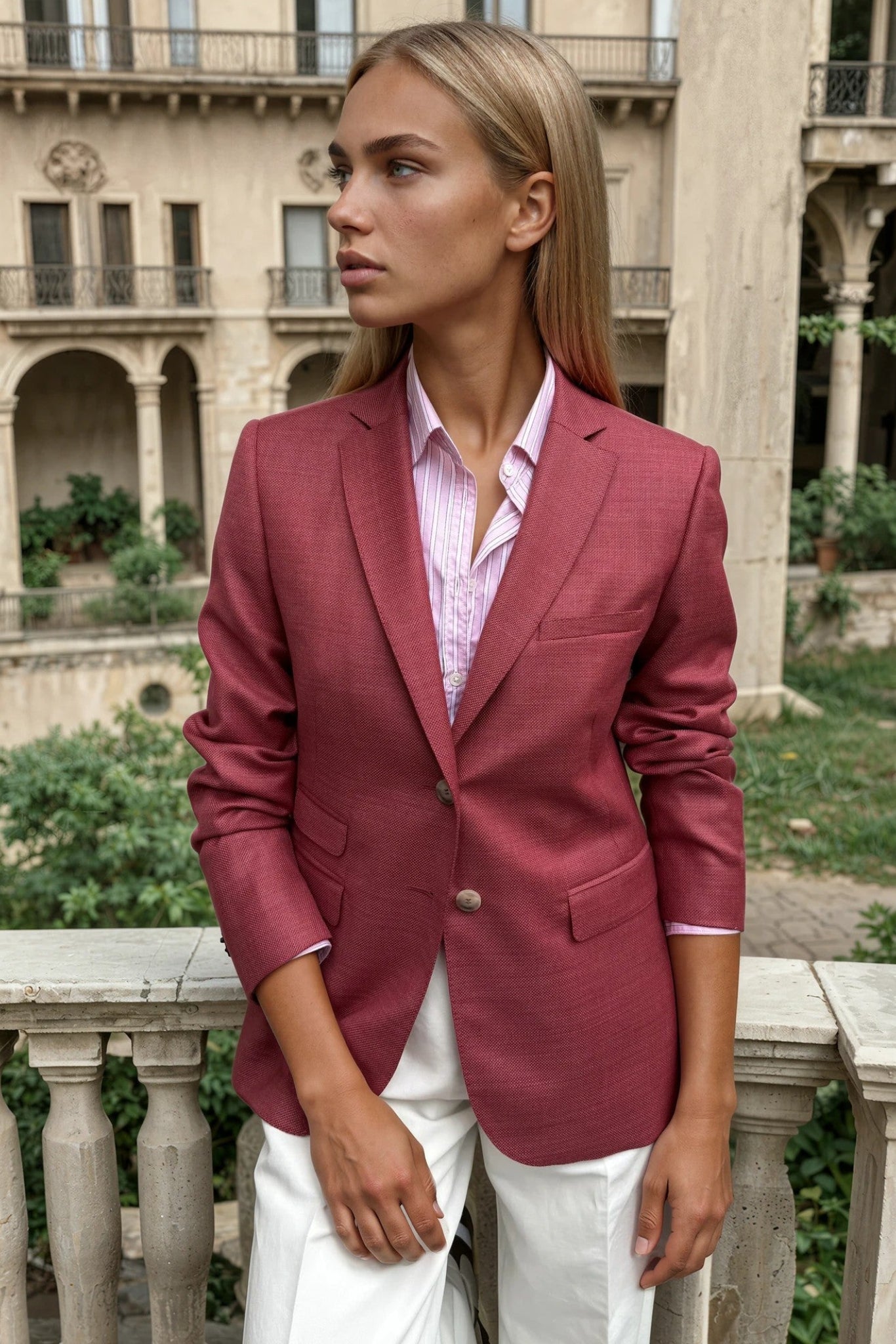 Veste Vesnove en laine - Natte groseille-VESTE BLAZER FEMME-Curling-Paris