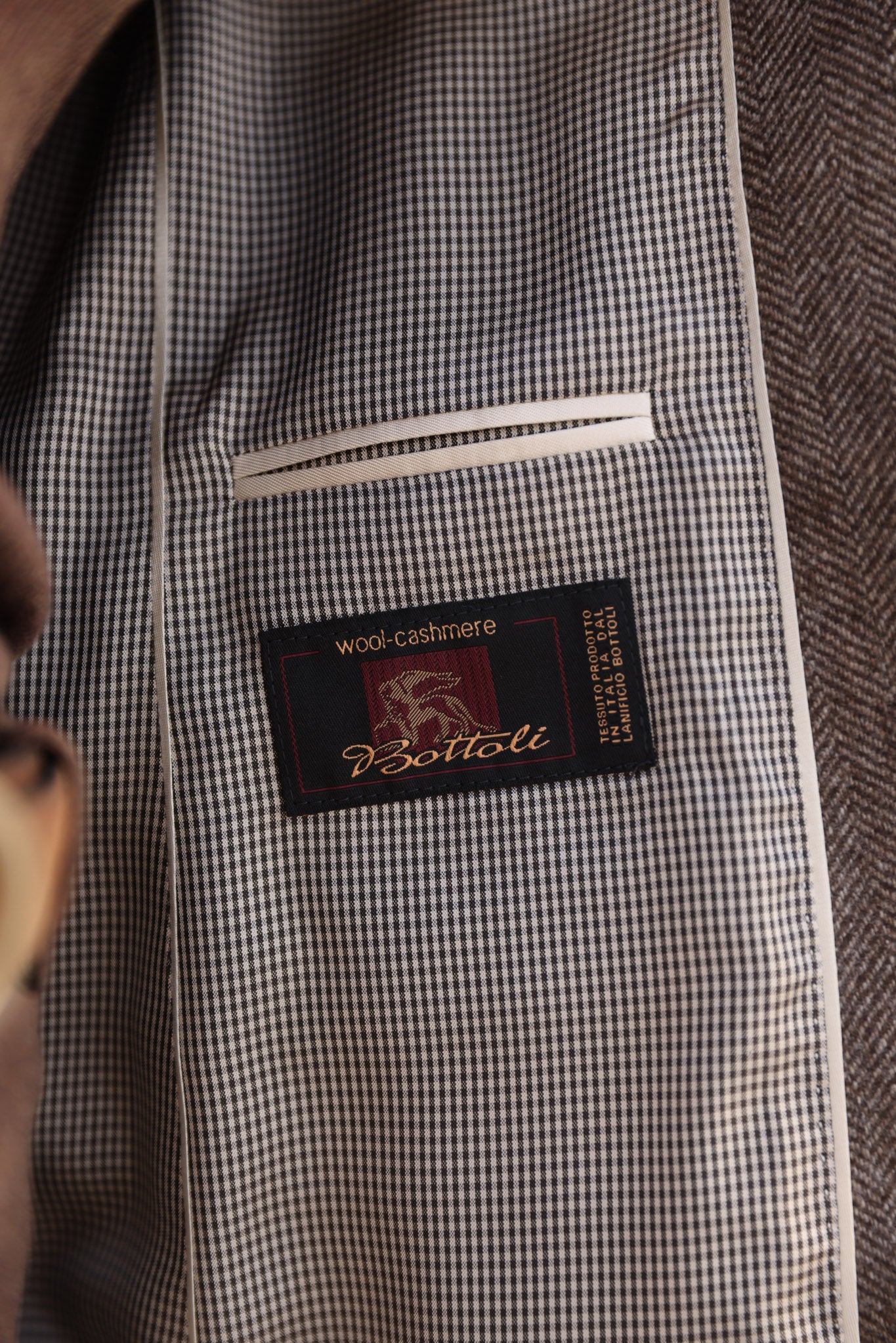 Veste Vesnove en laine et cachemire - Chevron marron-VESTE BLAZER FEMME-Curling-Paris