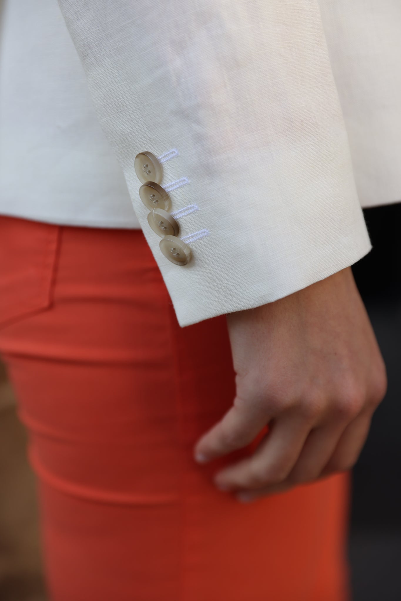 Veste Vesnove en lin Di Sondrio - Blanc-VESTE BLAZER FEMME-Curling-Paris
