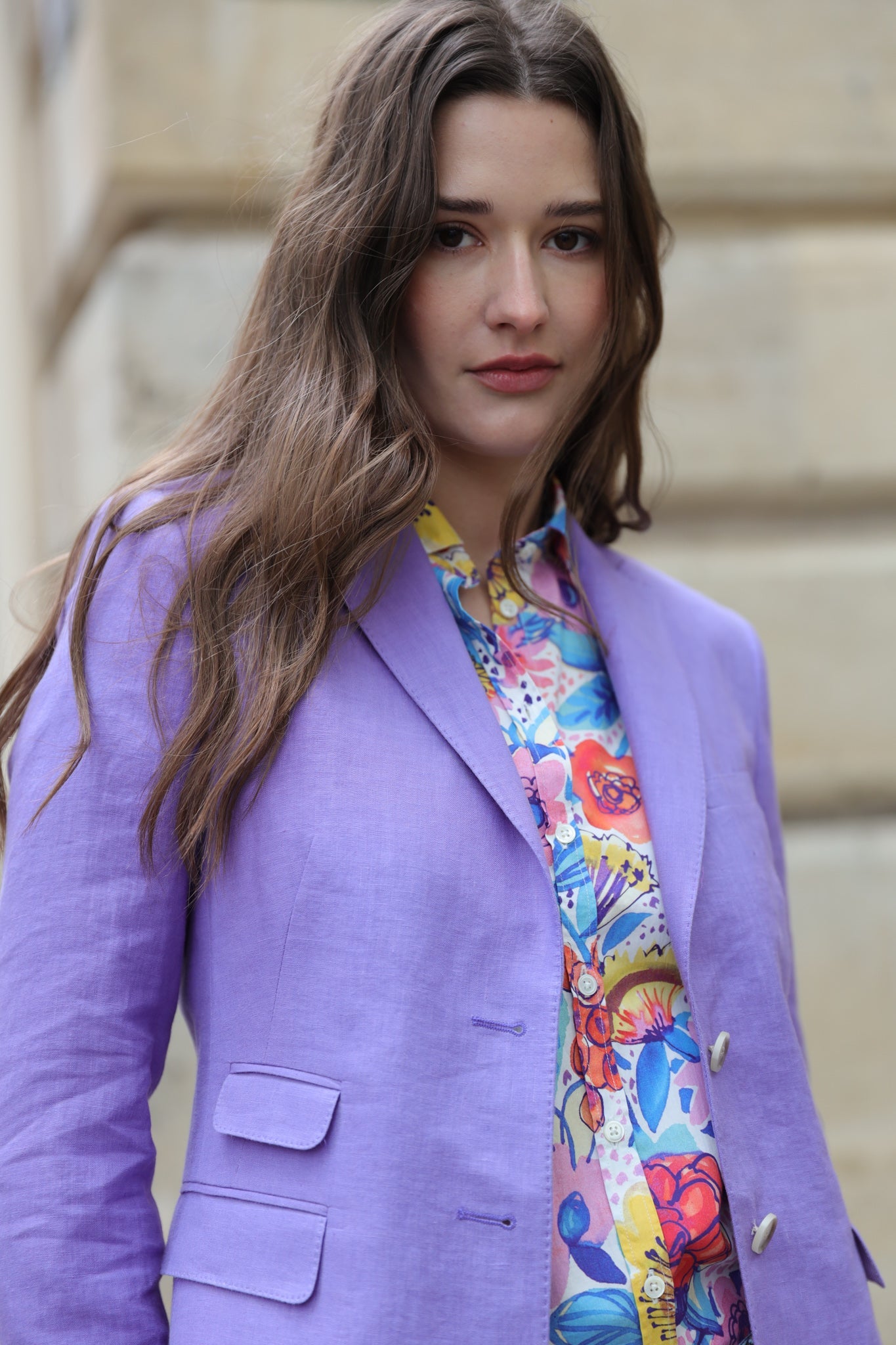 Veste Vesnove en lin - Parme-VESTE BLAZER FEMME-Curling-Paris